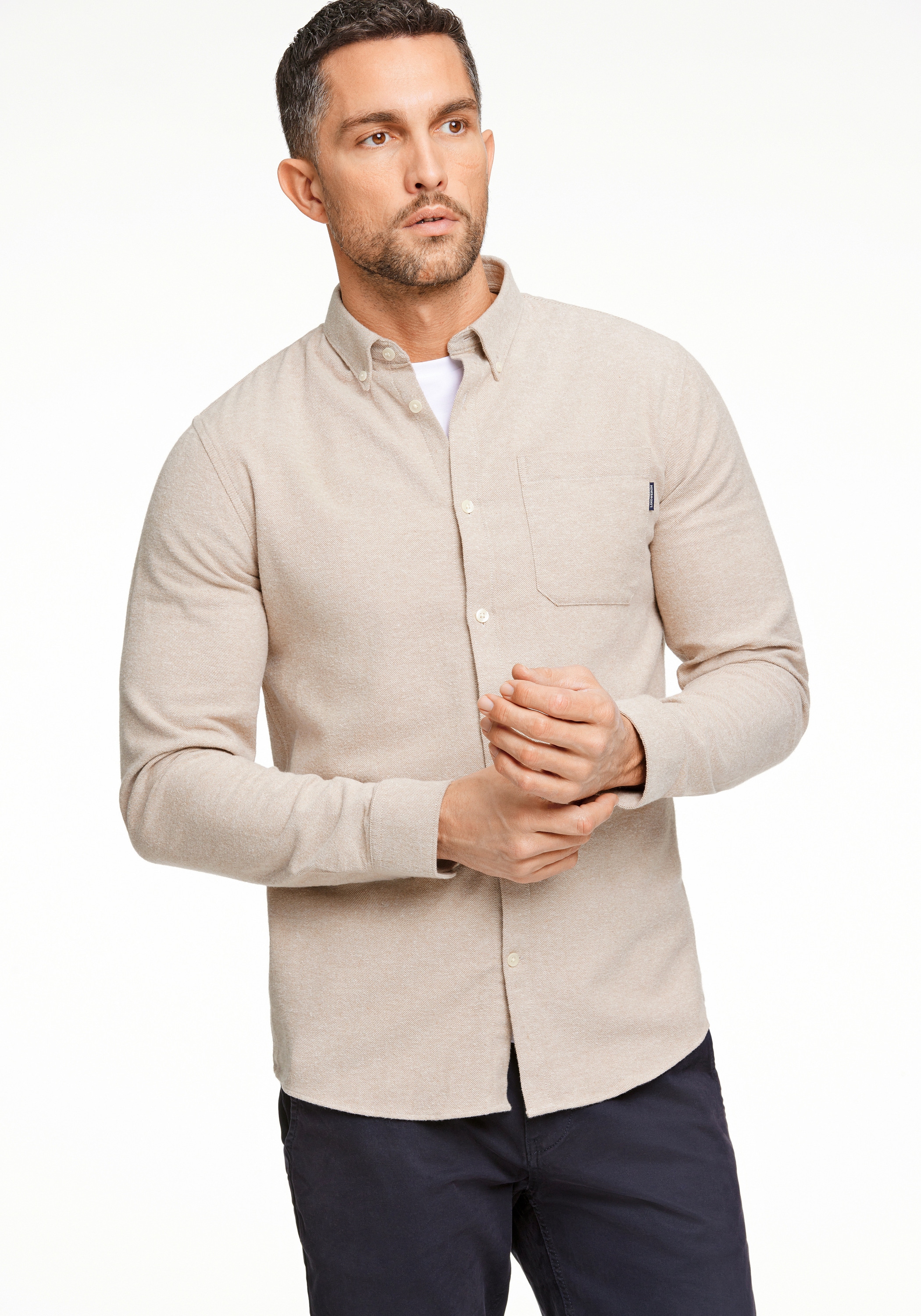 LINDBERGH "Freizeithemd (Langarm) Relaxed Fit"