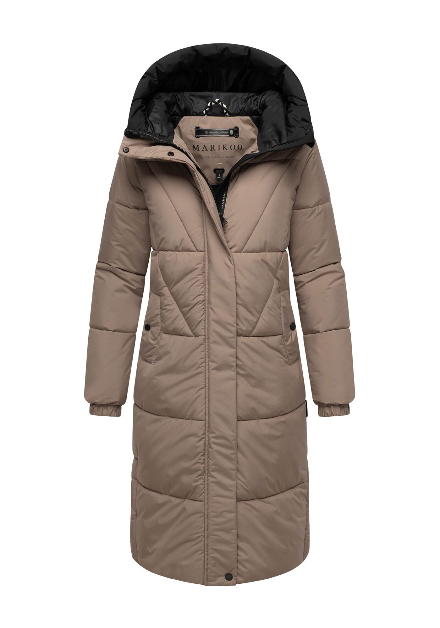 Marikoo Winterjacke »Yaskaa«, Bewegungsschlitze mit Druckknopfverschluss