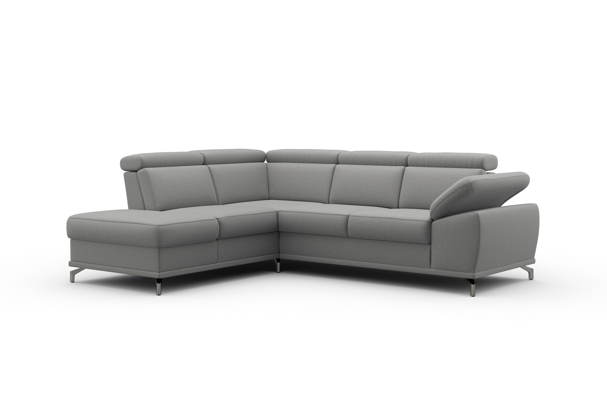 sit&more Ecksofa »Cabrio L-Form, B: 274 cm, mit Sitztiefen-, Arm- & Kopfteilverstellung« 3 Nierenkissen, Federkern, optional Bettfunktion und Stauraum