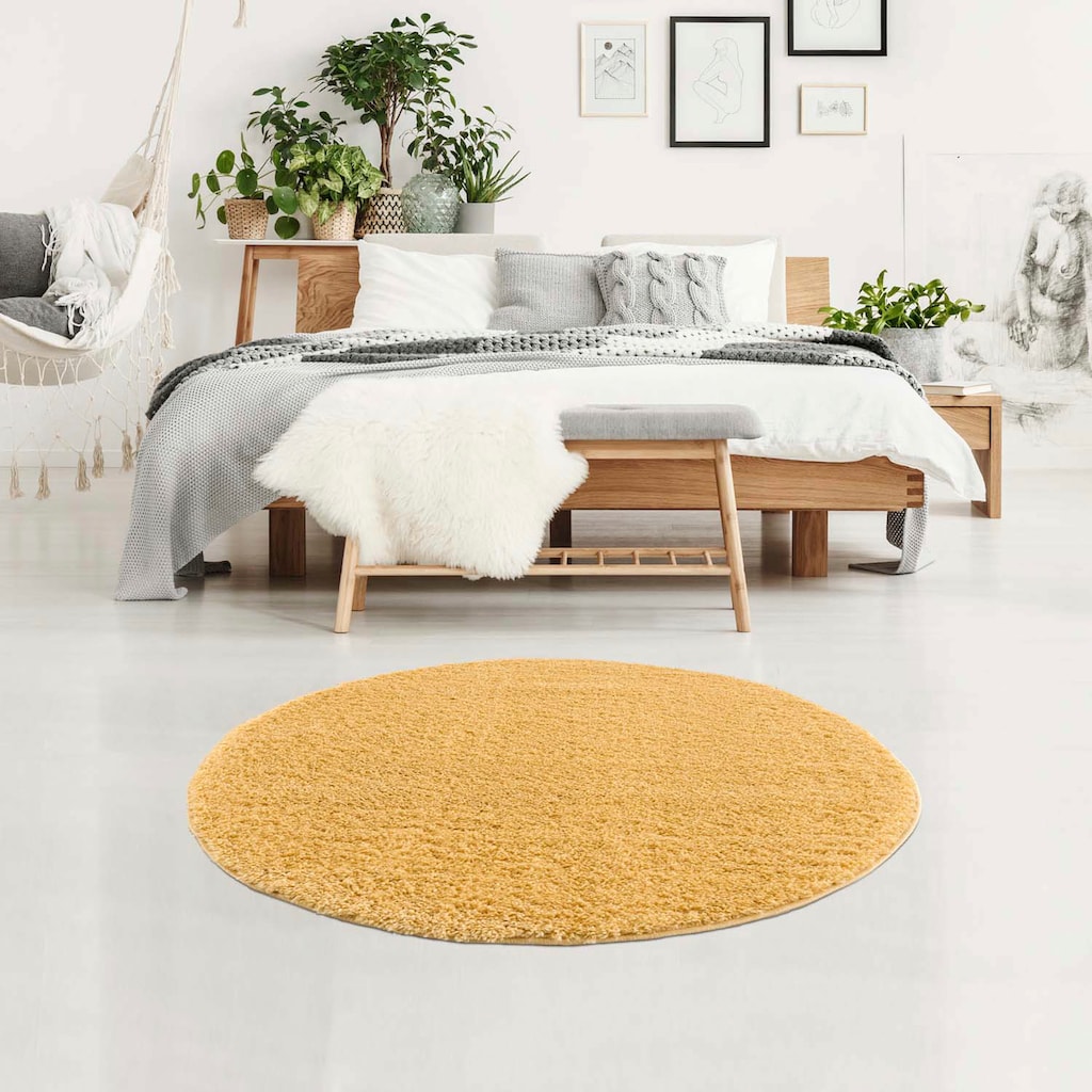 Carpet City Hochflor-Teppich »Pulpy 100«, rund