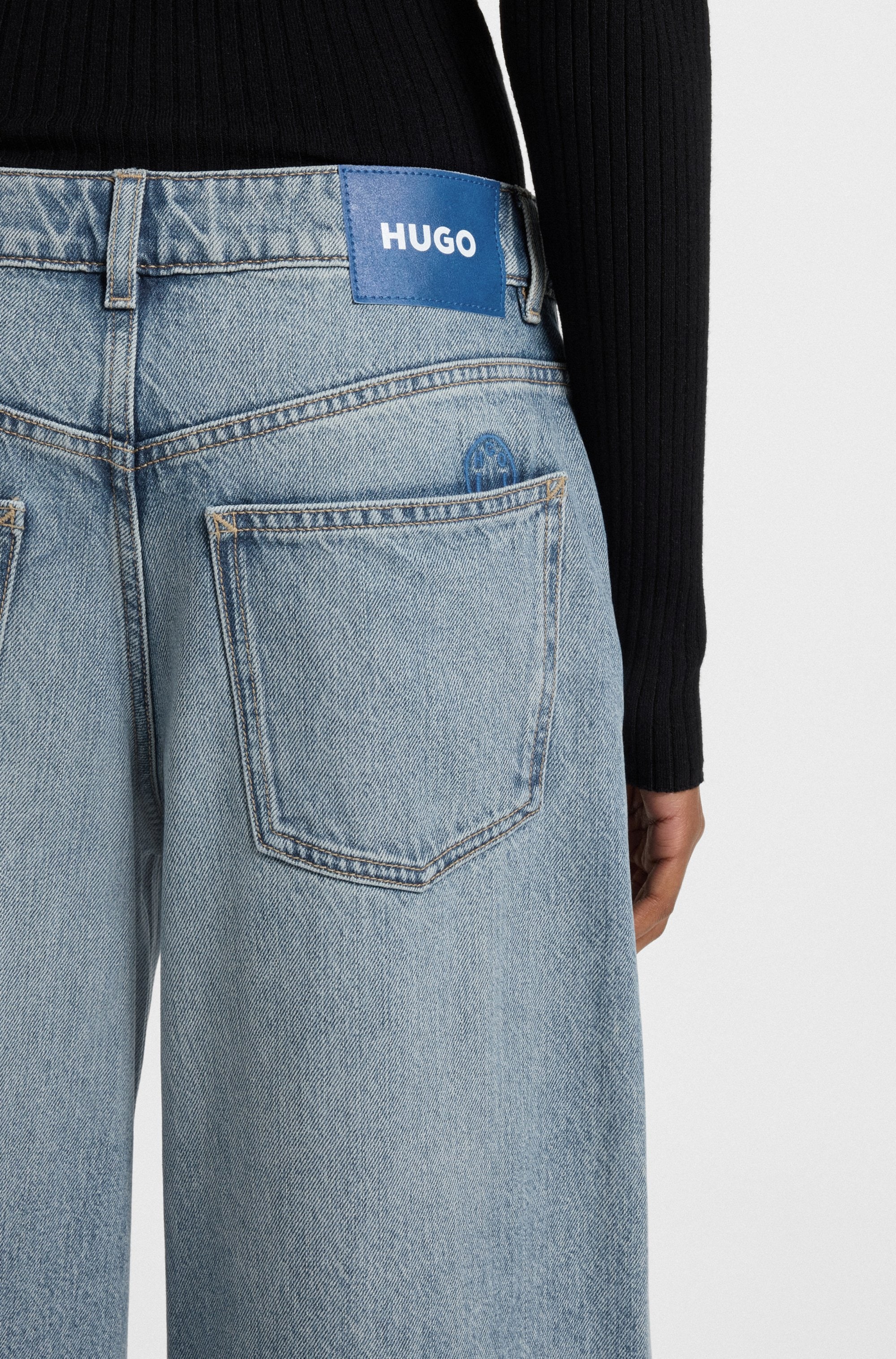 HUGO Blue Weite Jeans »Gobana«, mit Kordelzug zum Binden
