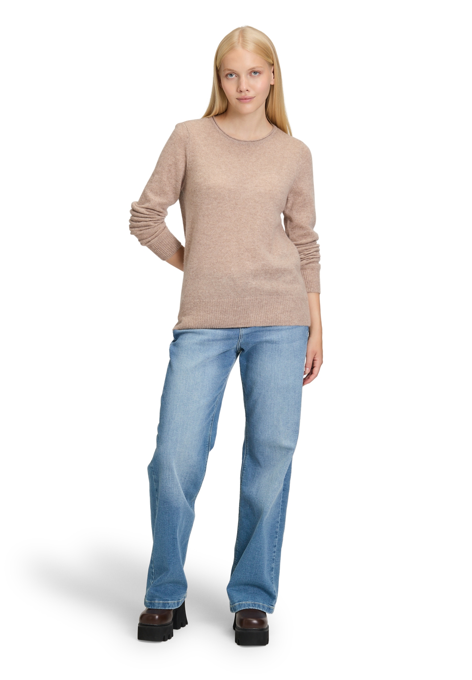 Cartoon Strickpullover »Cartoon Damen Kaschmir-Pullover mit Rundhalsausschnitt«, (1 tlg.)