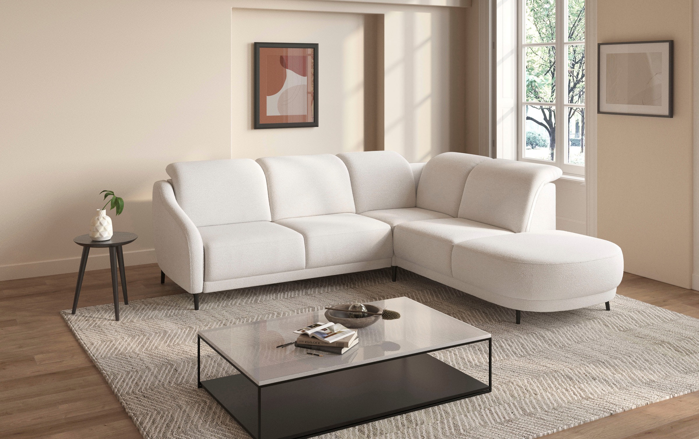 sit&more "Blues L-Form" wahlweise mit Klapptisch und USB günstig online kaufen