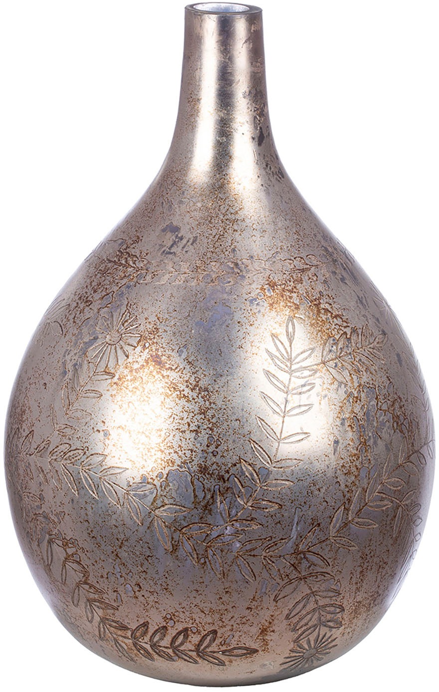 GILDE Bodenvase »Vase Peso, grau H.56 cm«, (1 St.)