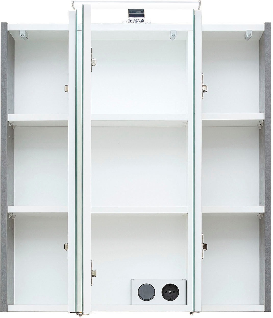Saphir Badmöbel-Set »Quickset 945 4-teilig, Waschbeckenunterschrank und LED-Spiegelschrank«, (4 St.), Unterschrank, Hängeschrank, 7 Türen, 2 Schubladen, inkl. Türdämpfer