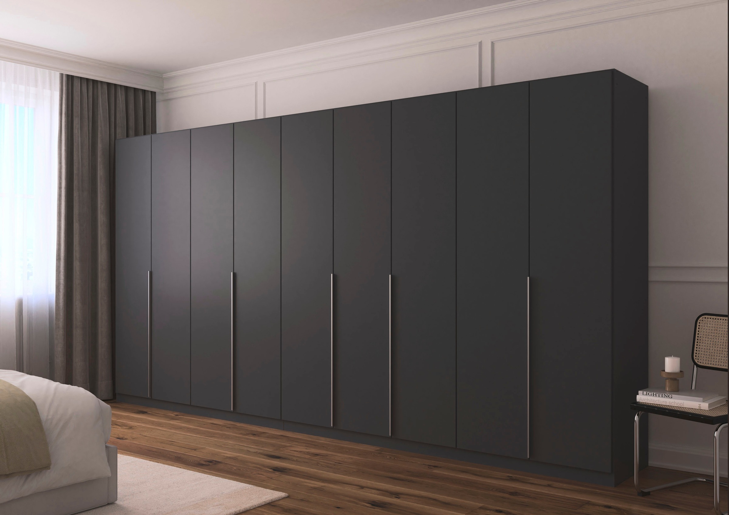 OTTO home Drehtürenschrank "AGORDO" in zwei Griff-Farben, Breiten 91-405 cm, Dekor- oder Hochglanzfront, in 8 Breiten & 2 Höhen, MADE IN GERMANY