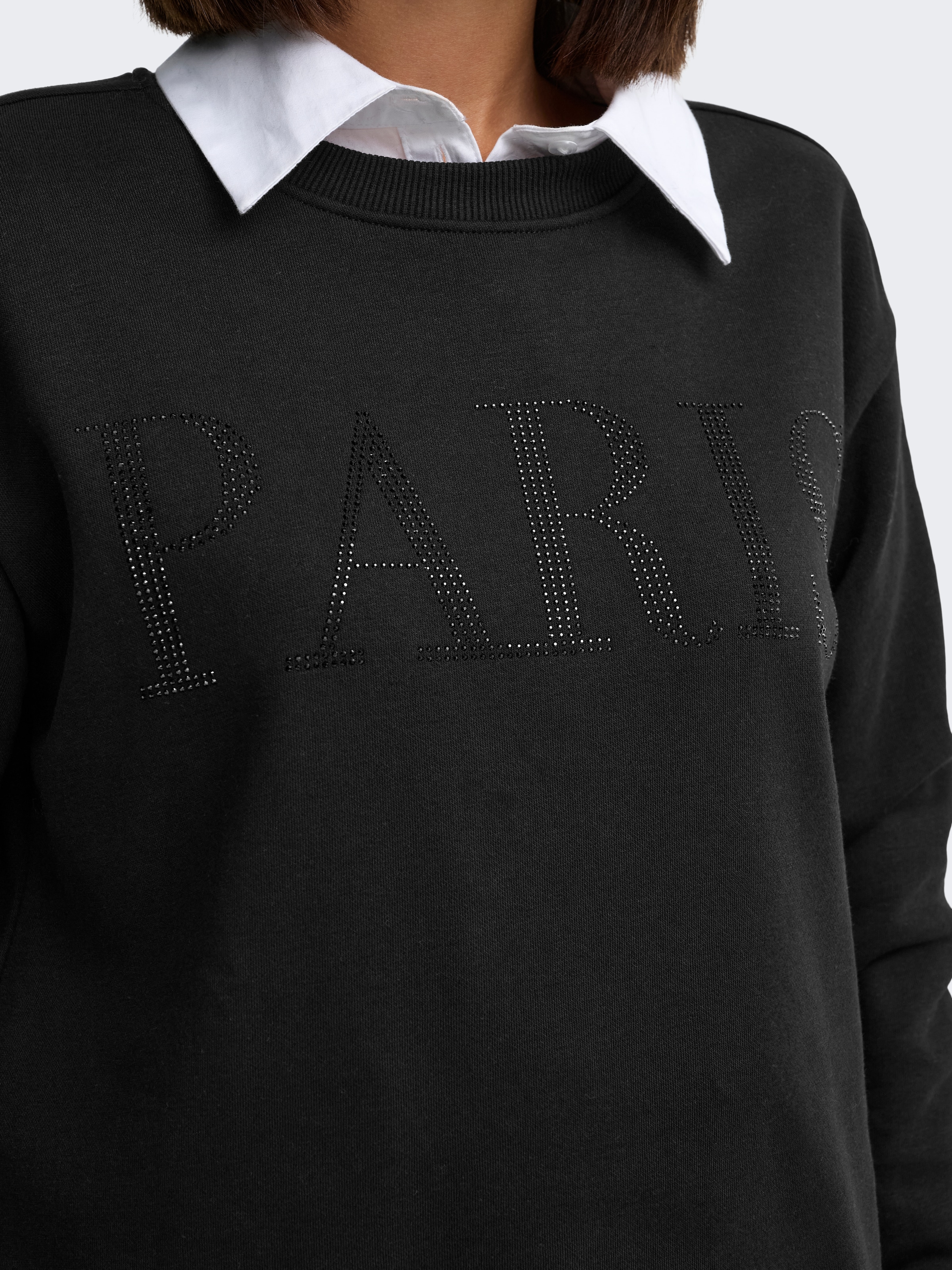 JDY Sweatshirt »JDYPARIS L/S EMB SWEAT JRS NOOS«, Baumwollmischung, regular fit
