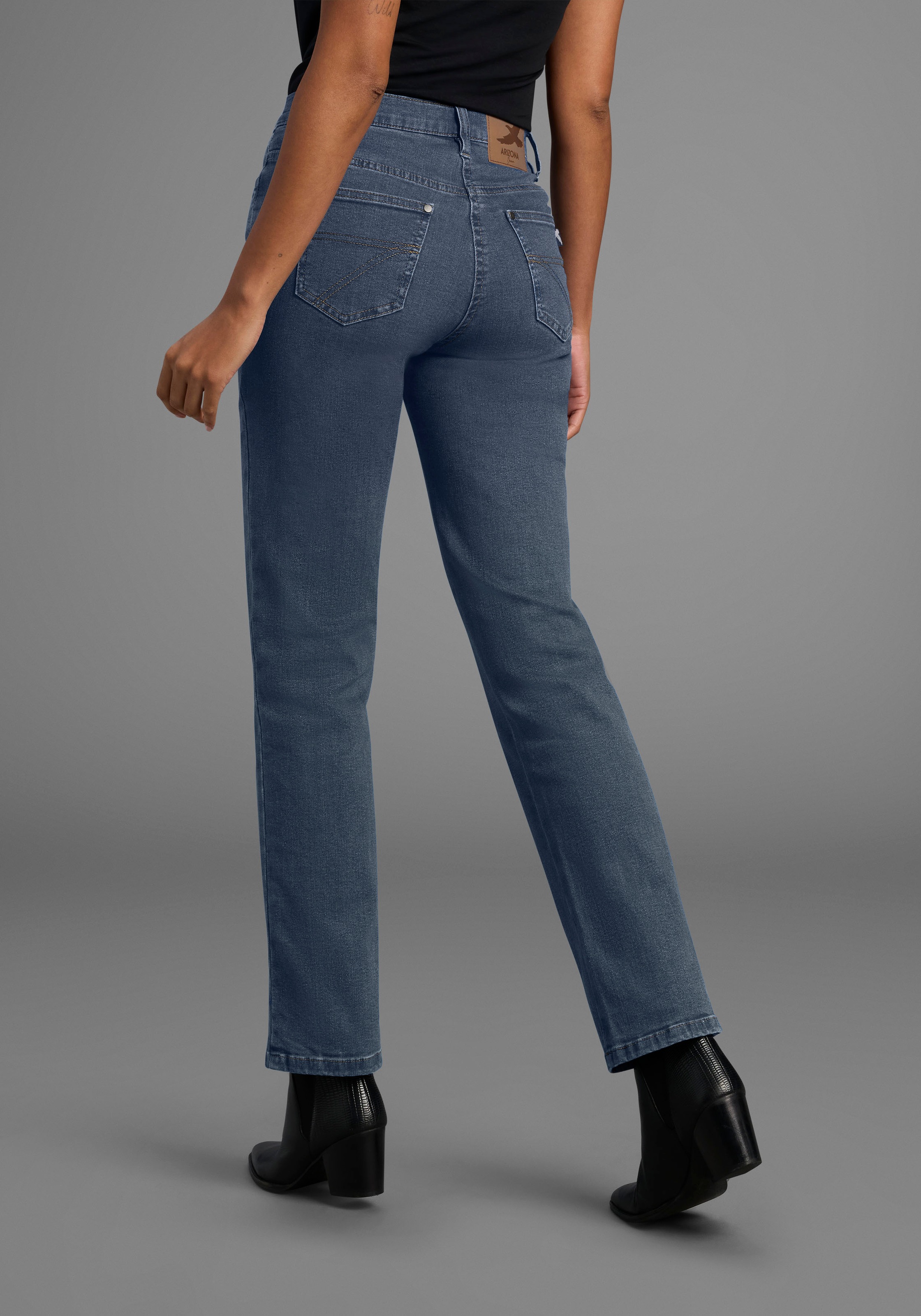 Arizona Gerade Jeans "Annett" bequeme Passform, 5-Pocket-Style, hohe Taille günstig online kaufen