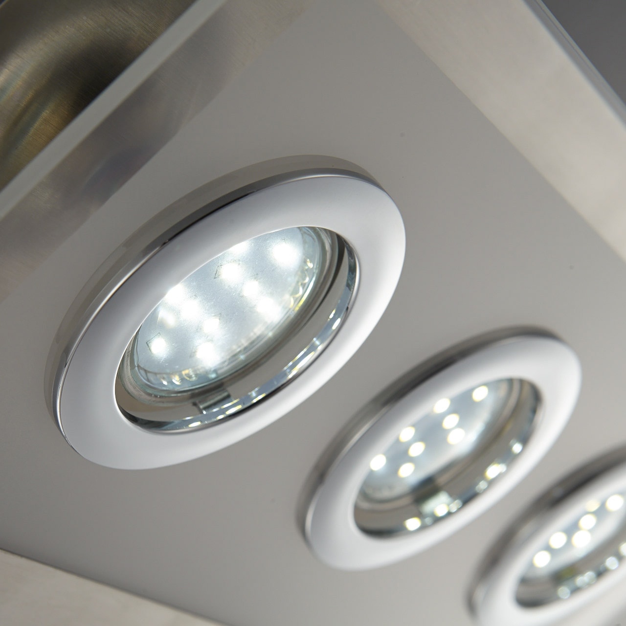 Metall | LED 6 inkl. »Dorado«, eckig kaufen BAUR LED Deckenleuchte flammig-flammig, 3W GU10 Deckenlampe Schlafzimmer 250lm Glas B.K.Licht