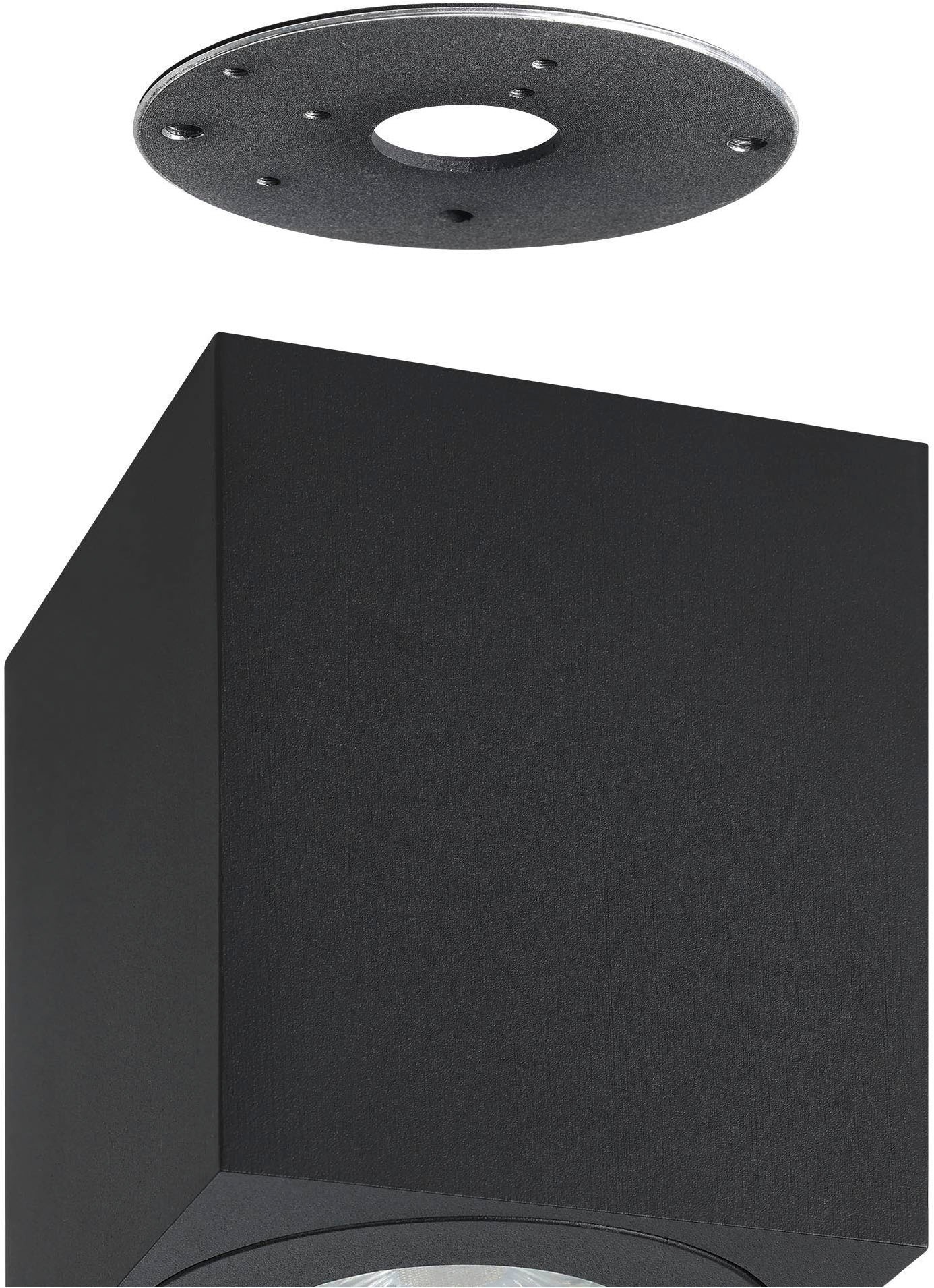 EGLO Deckenleuchte »Torrecola Deckenlampe, Außenbeleuchtunga us Aluminium, GU10, Lampe« GU10 1 Stk.