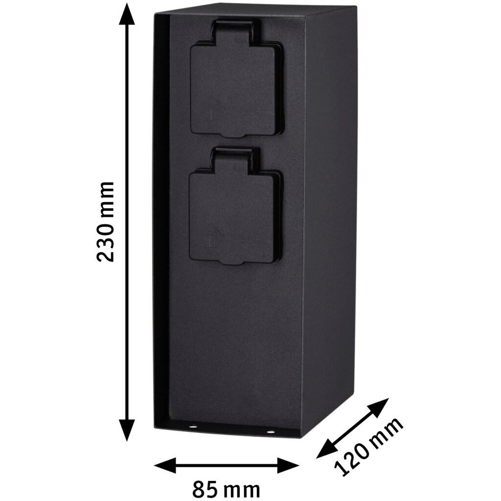 Paulmann Stromverteiler »Outdoor Steckdosensäule Rio«, (1 St.)
