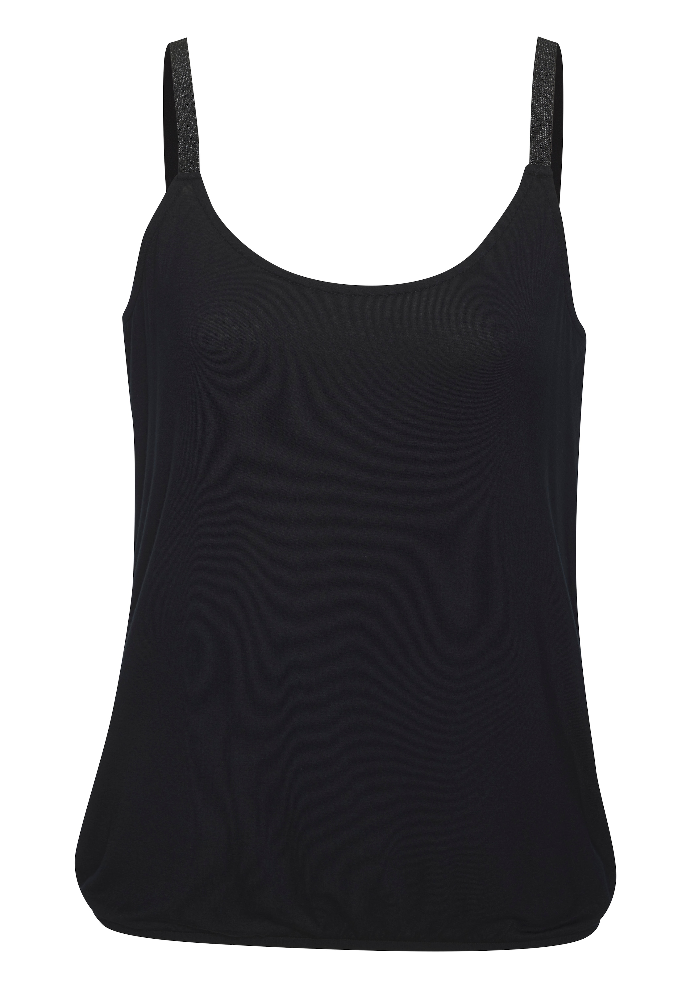 Vivance Trägertop »mit elastischen Glitzerträgern«, (2er-Pack), aus weichem Viskose-Stretch