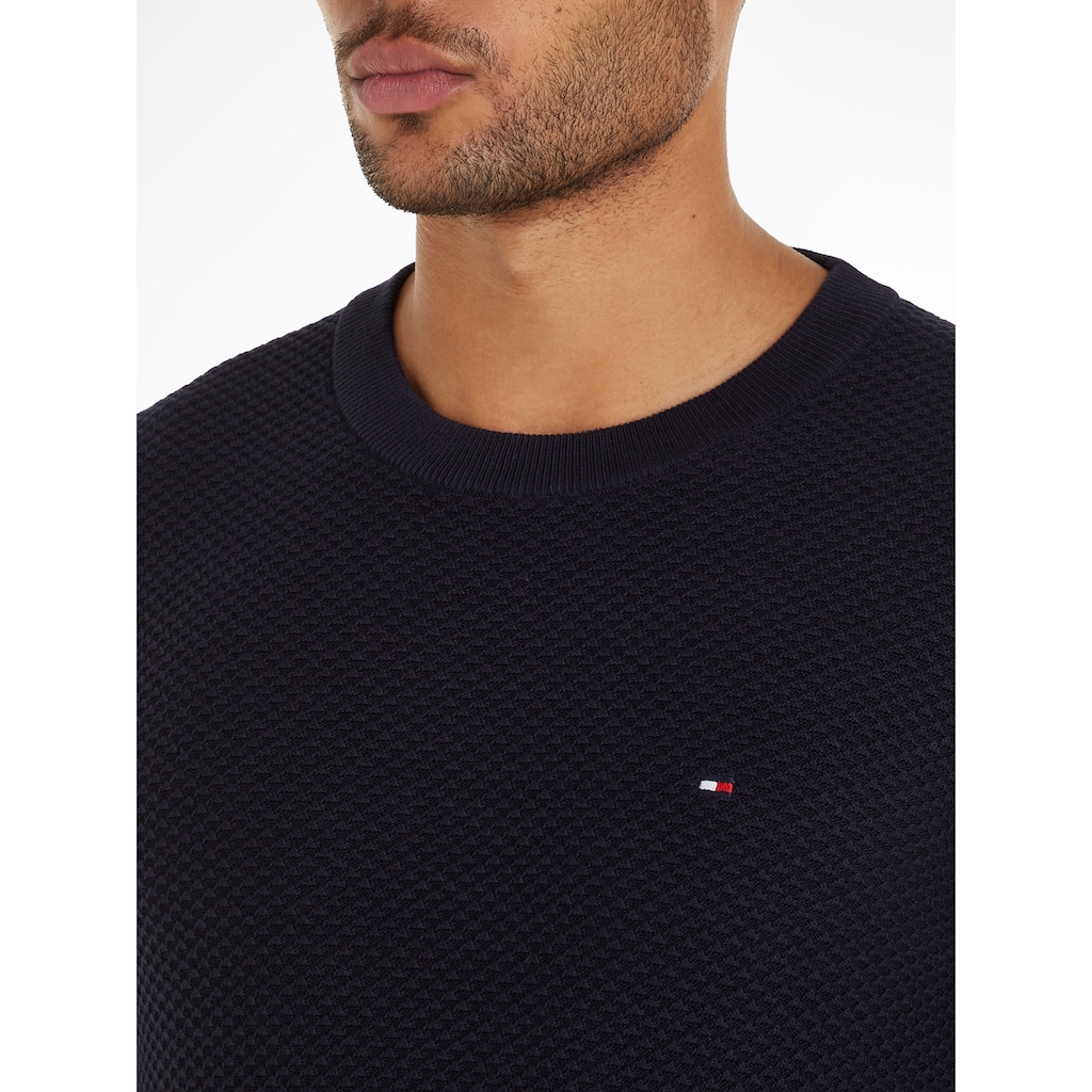 Tommy Hilfiger Rundhalspullover »OVAL STRUCTURE CREW NECK«