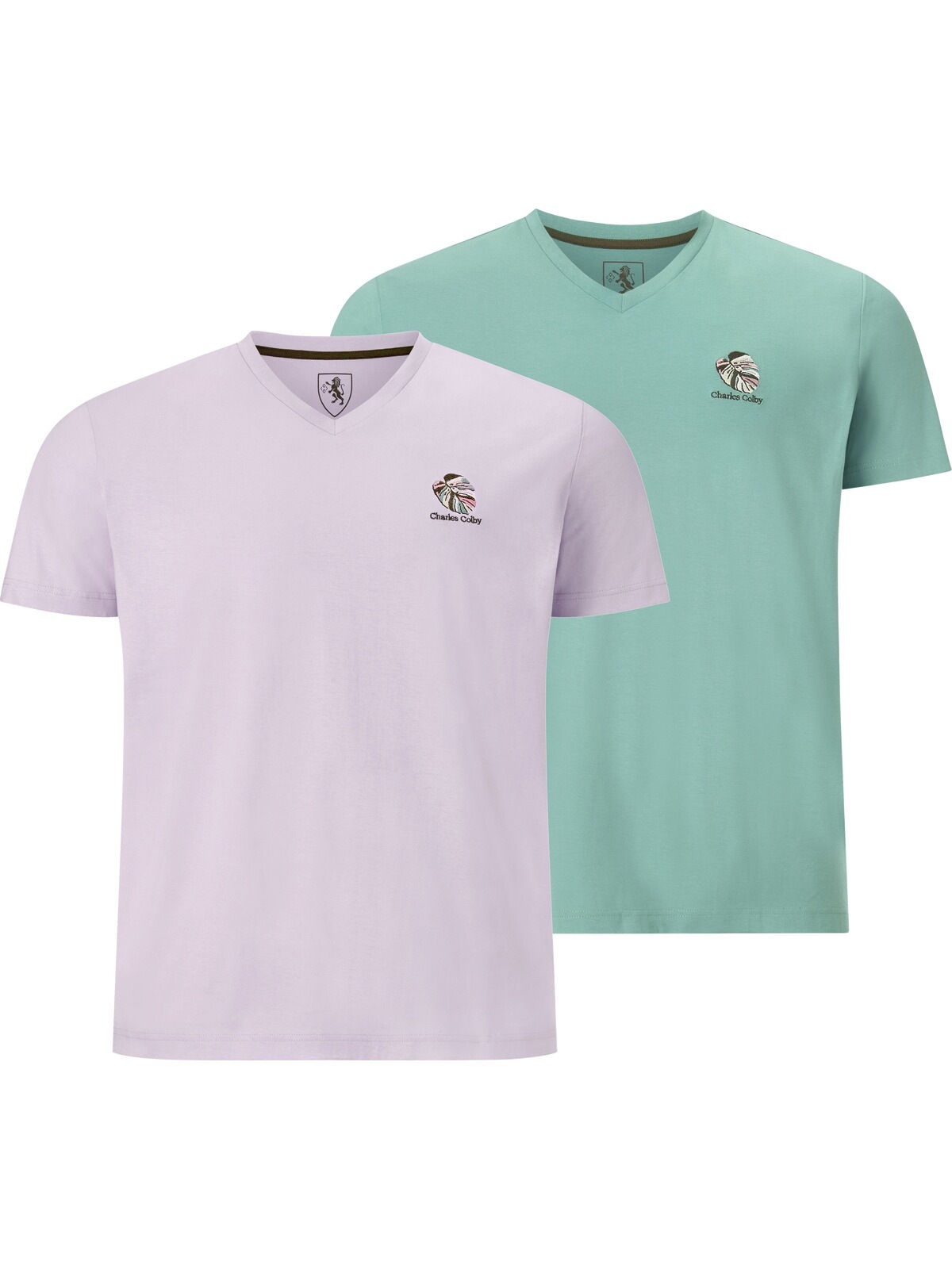 Charles Colby T-Shirt »Doppelpack T-Shirt EARL RHODIN«, (1 tlg.), in zwei Farbvarianten