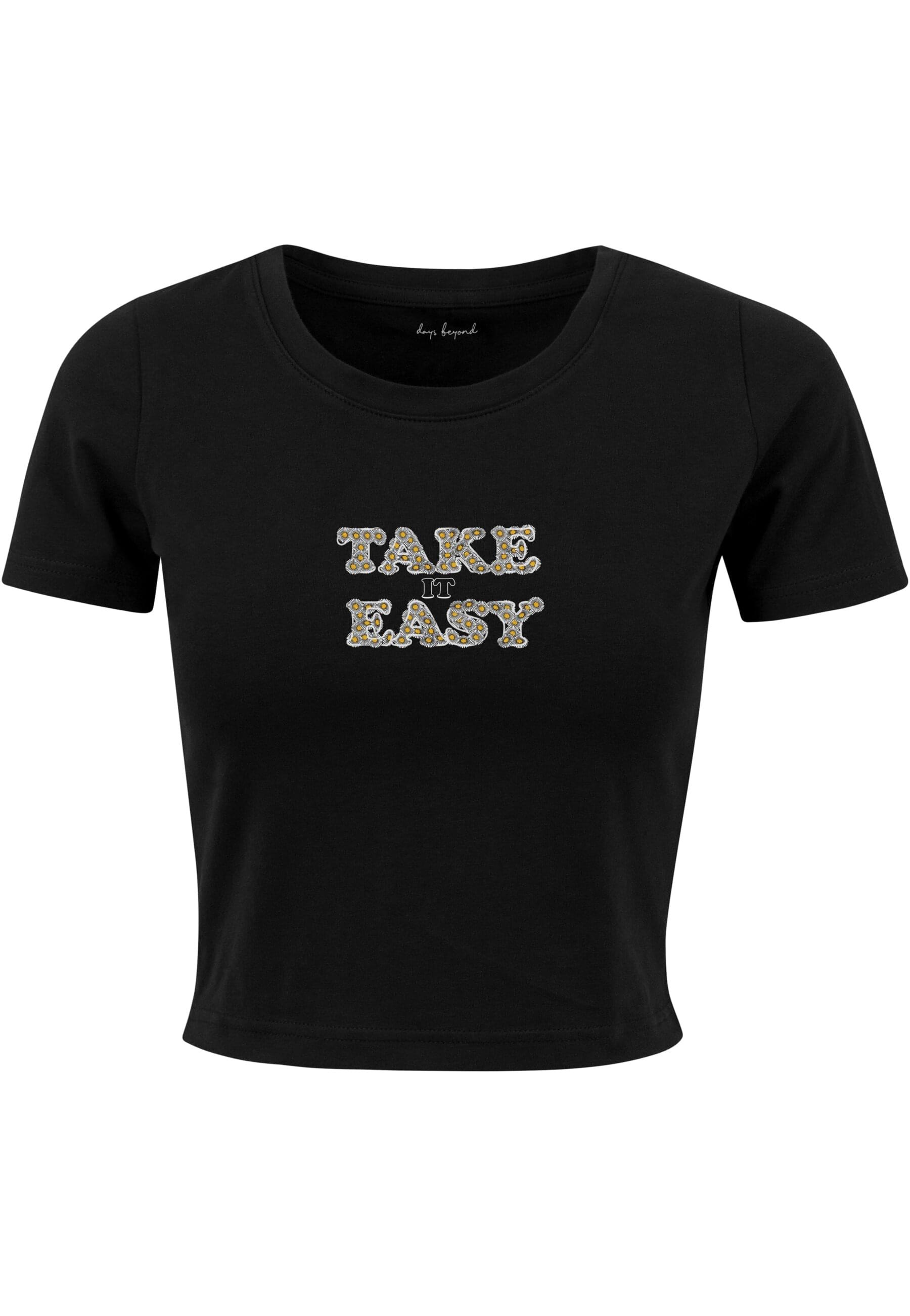Miss Tee T-Shirt "Miss Tee Damen Take It Daisy Cropped Tee" 1 Stk. günstig online kaufen