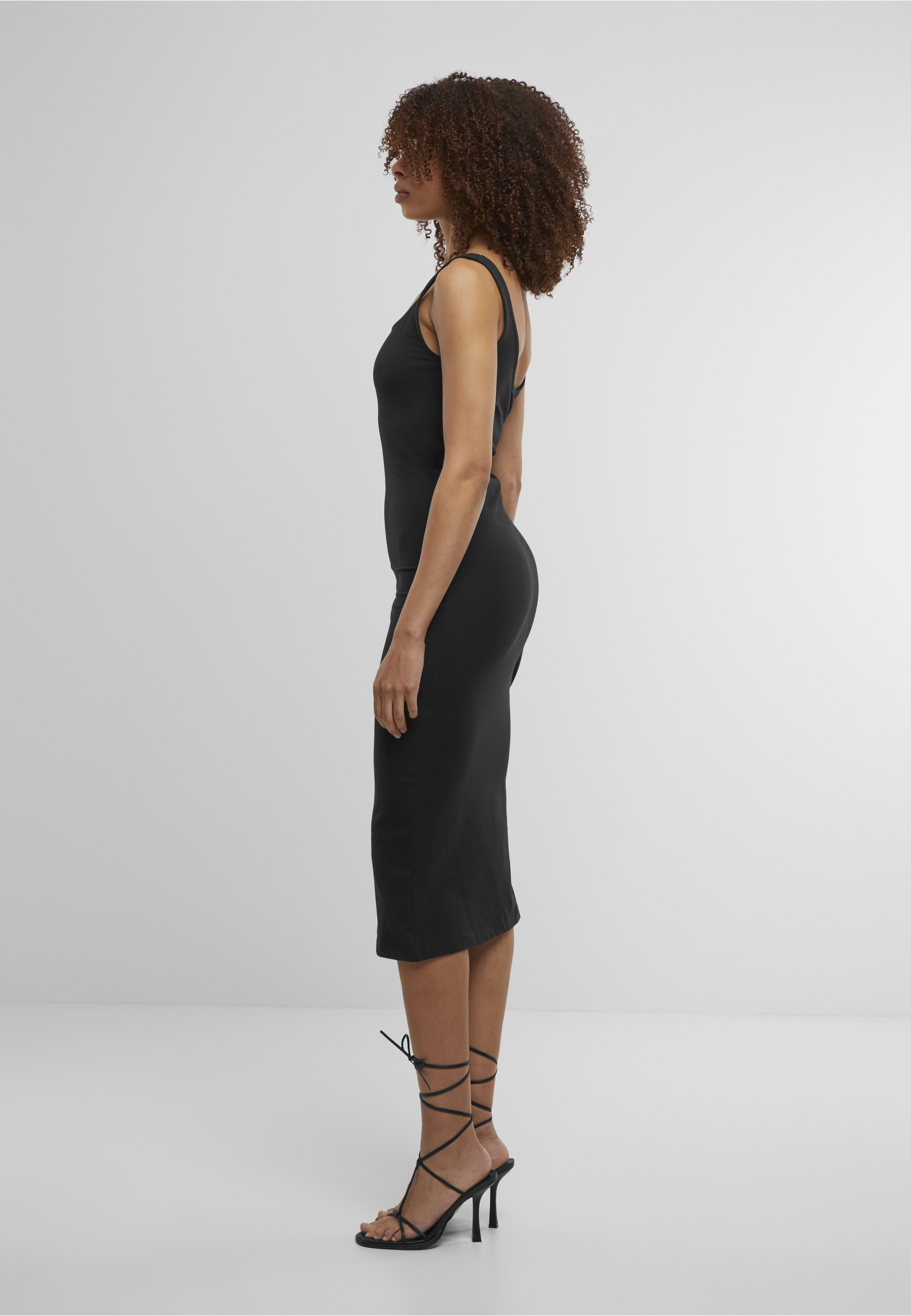 Urban Classics Basic Long Sleeveless Cotton Jersey Dress Black 4XL 3