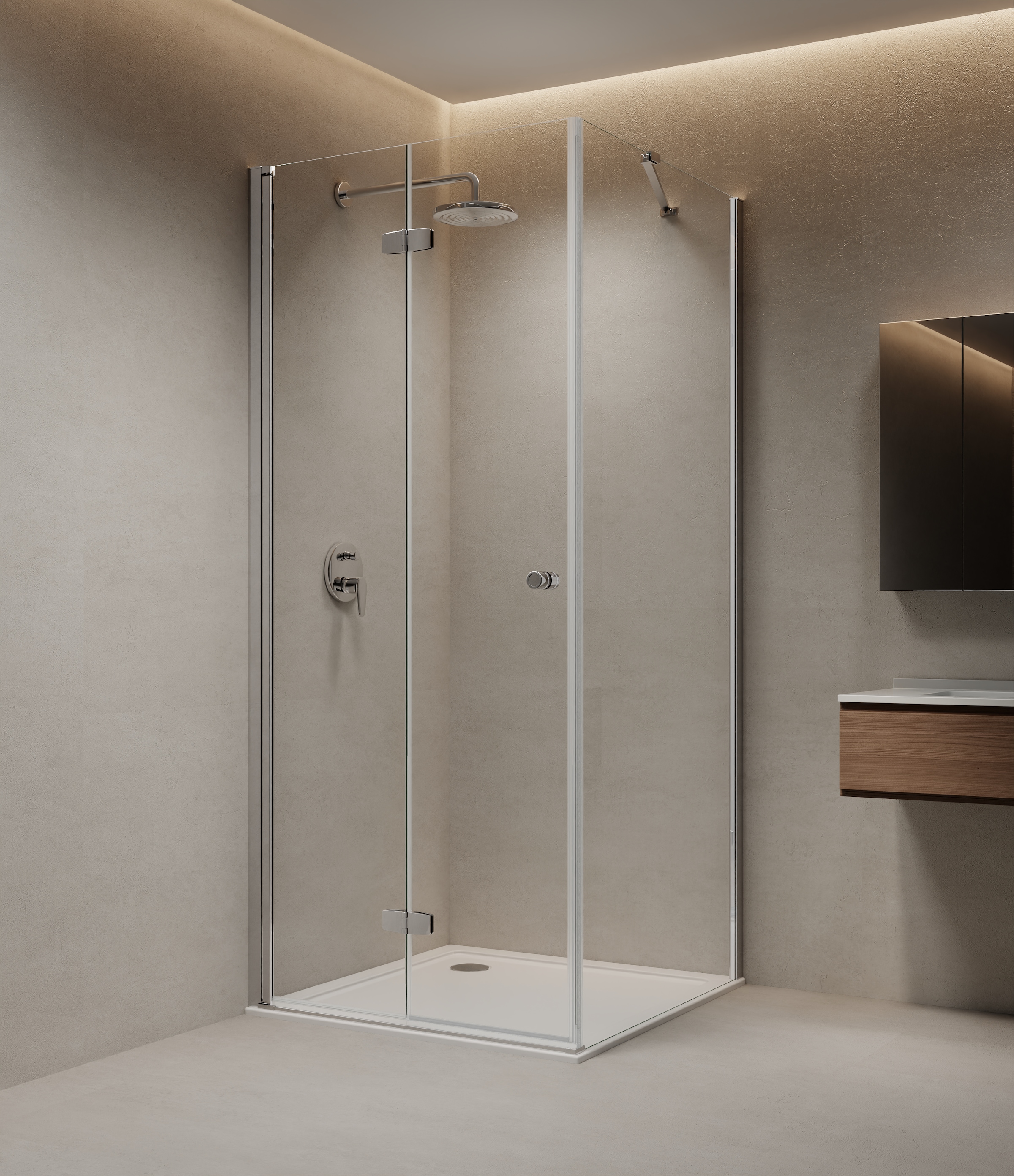 welltime Dusch-Einflügeltür »Mixwell« 1 von 2 Teilen für eine Ecklösung, 1 Stk. tlg. Baukastensystem