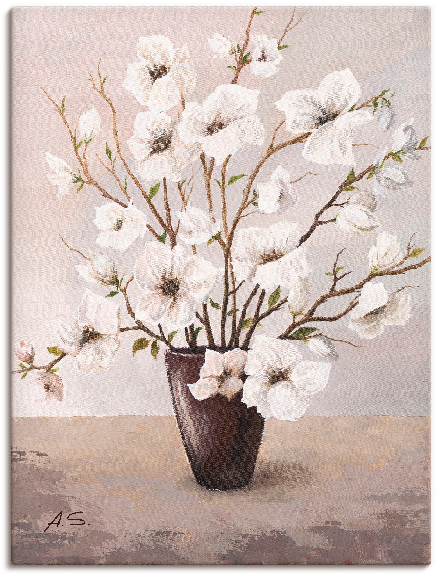 Artland Wandbild "Magnolien", Blumen, (1 St.), als Leinwandbild, Poster in verschied. Größen