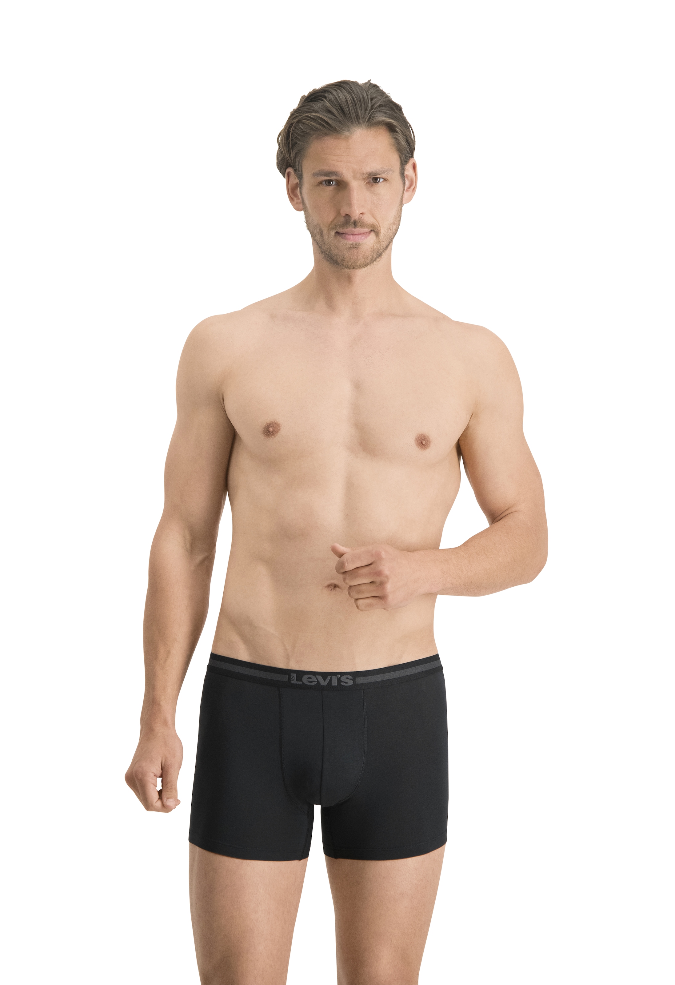 Levi's® Boxershorts »LEVIS MEN TENCEL BOXER BRIEF 2P« Packung, 2 Stk. mit breitem Logobund
