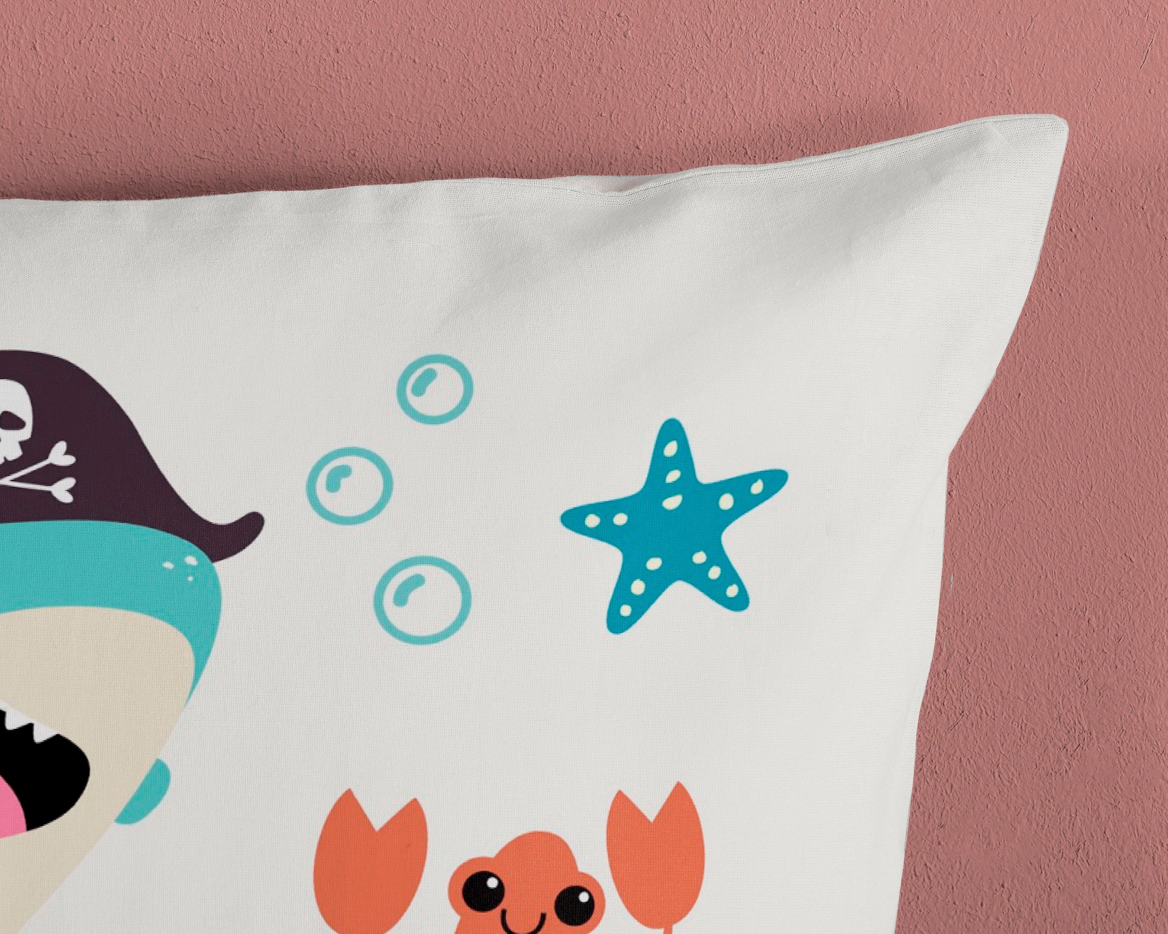 good morning Kinderbettwäsche »Seaworlds«, 100% Baumwolle, 135x200, Reißverschluss, Wendeoptik, Kind Junge, Pirat