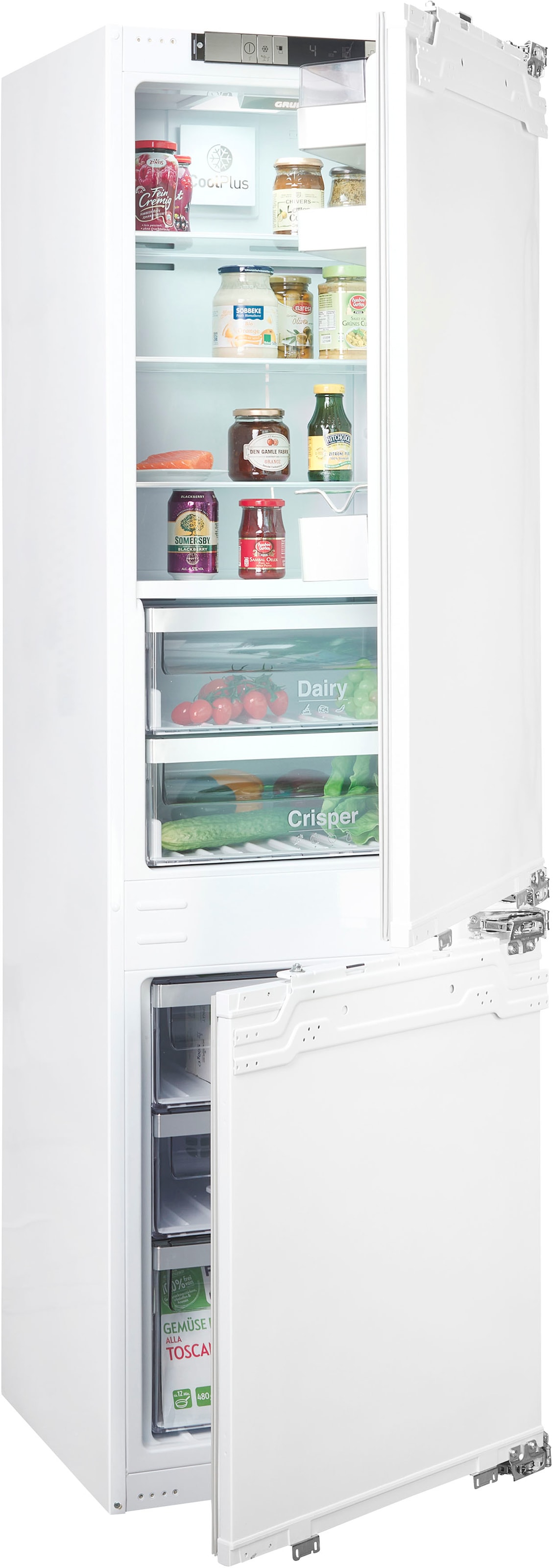 Grundig Einbaukühlgefrierkombination »GKNI 25752 FN«, EasyDoor 3D-Festtürtechnik