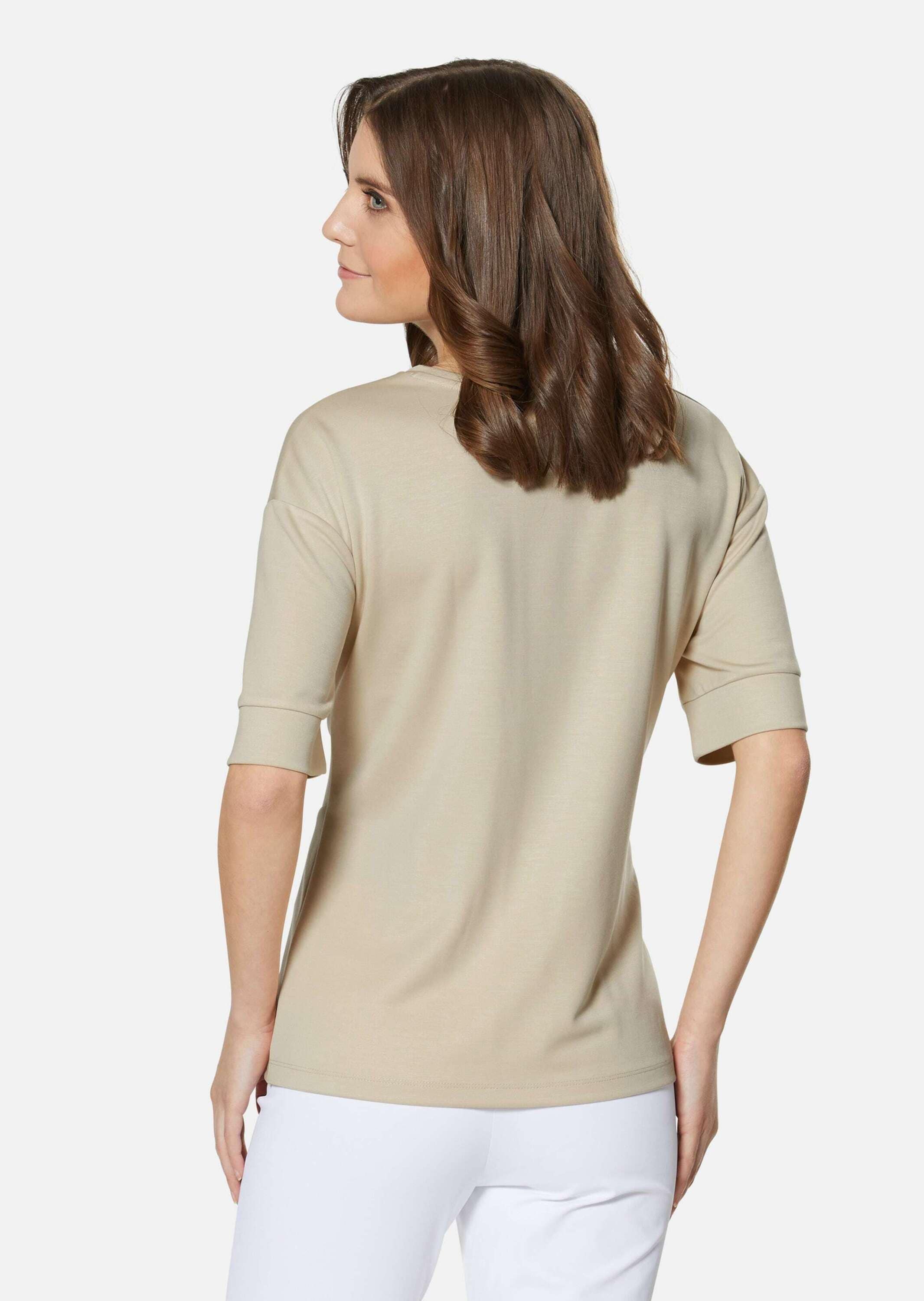 MADELEINE Kurzarmshirt »Sweatshirt Halbarm-Sweatshirt mit Knoten-Effekt«