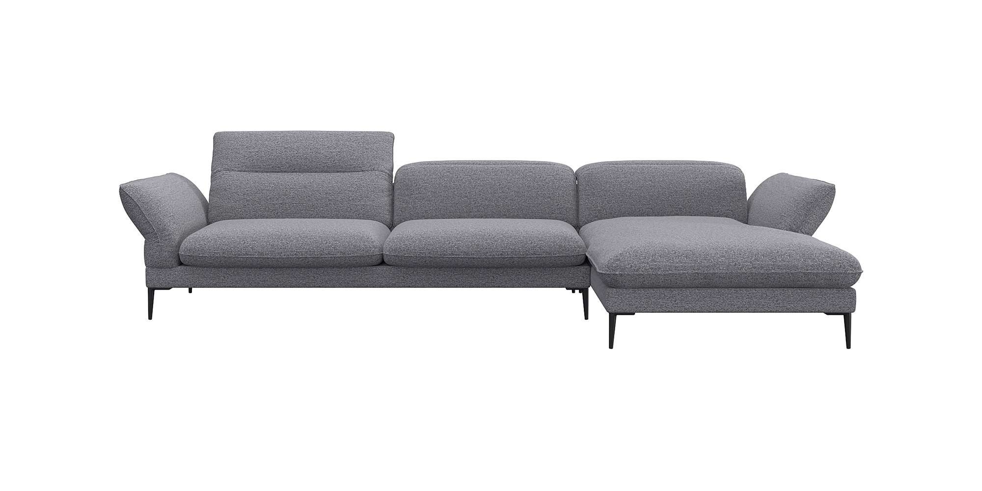 FLEXLUX Ecksofa »Salino, Funktionssofa mit Recamiere, Relaxsofa, Ecksofa« Sofa mit Arm- und Kopfteil-Verstellungen, Kaltschaum & Stahl-Wellen