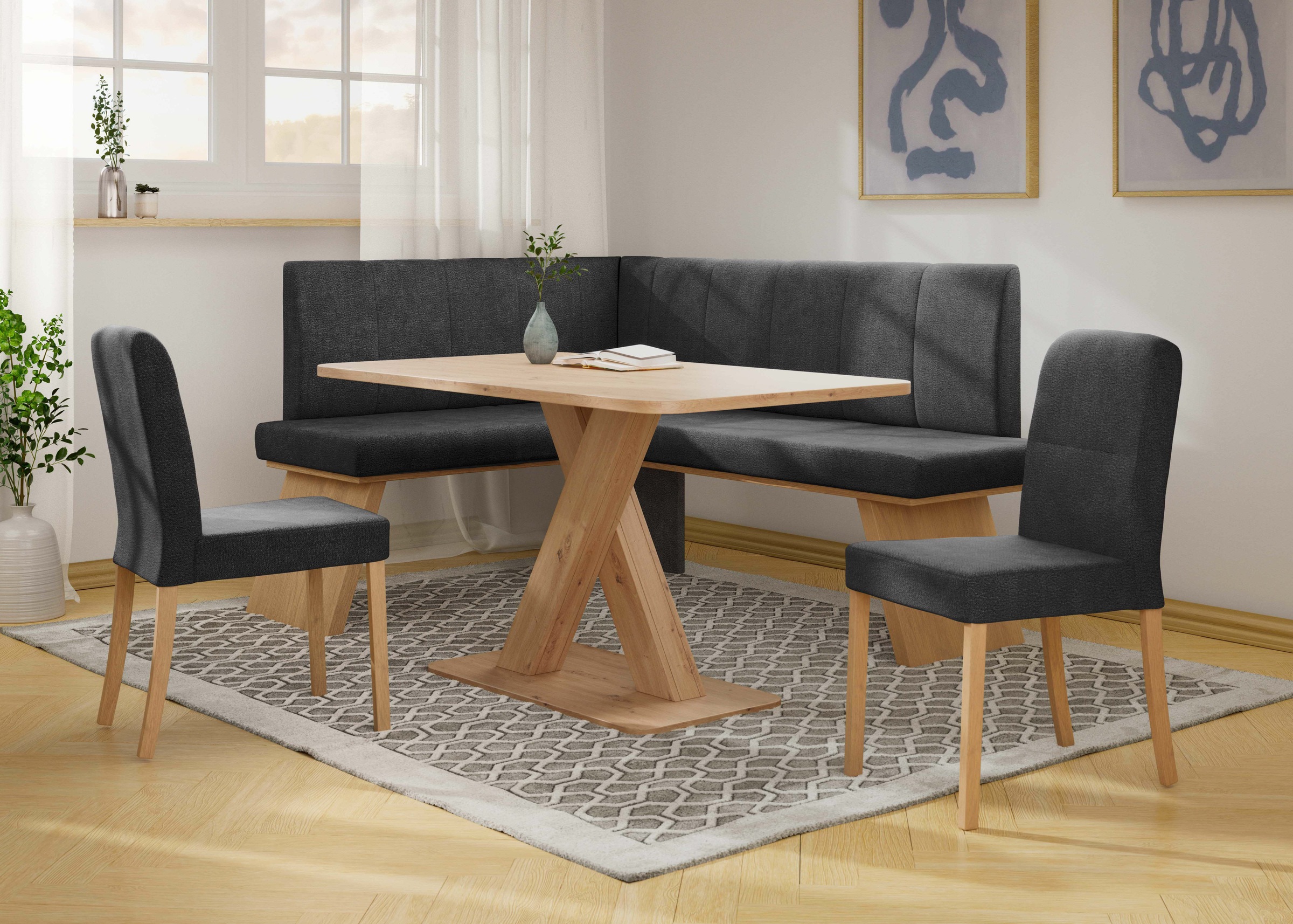 Home affaire Eckbankgruppe "Nina", (Set, 4 tlg., 4er), Sitzgruppe Esszimmer günstig online kaufen