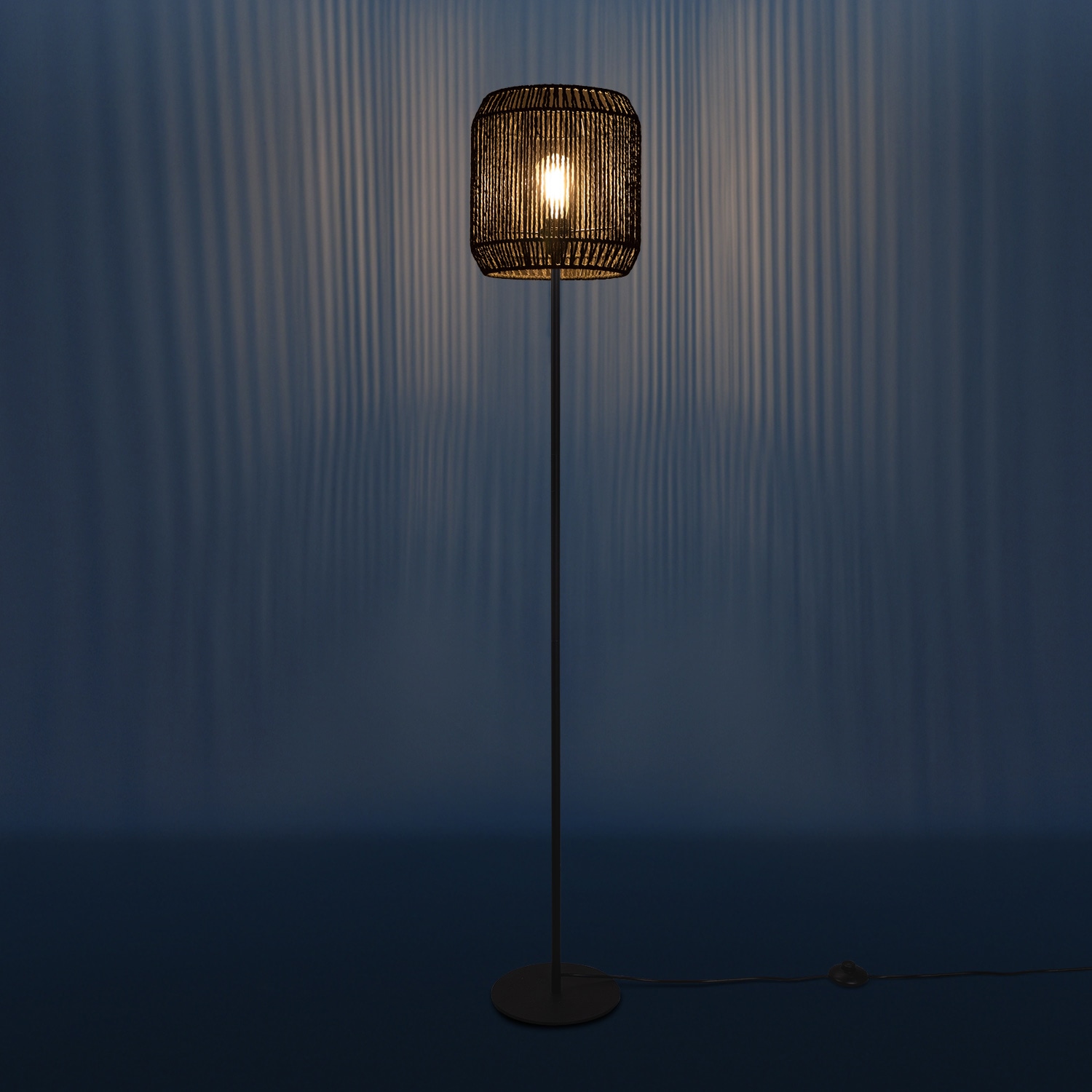 Paco Home Stehlampe »Pedro«, 1 flammig, Leuchtmittel E27 | ohne Leuchtmittel, moderne LED Lampe in Boho Optik, Wohnzimmer, Schlafzimmer, Fassung E27