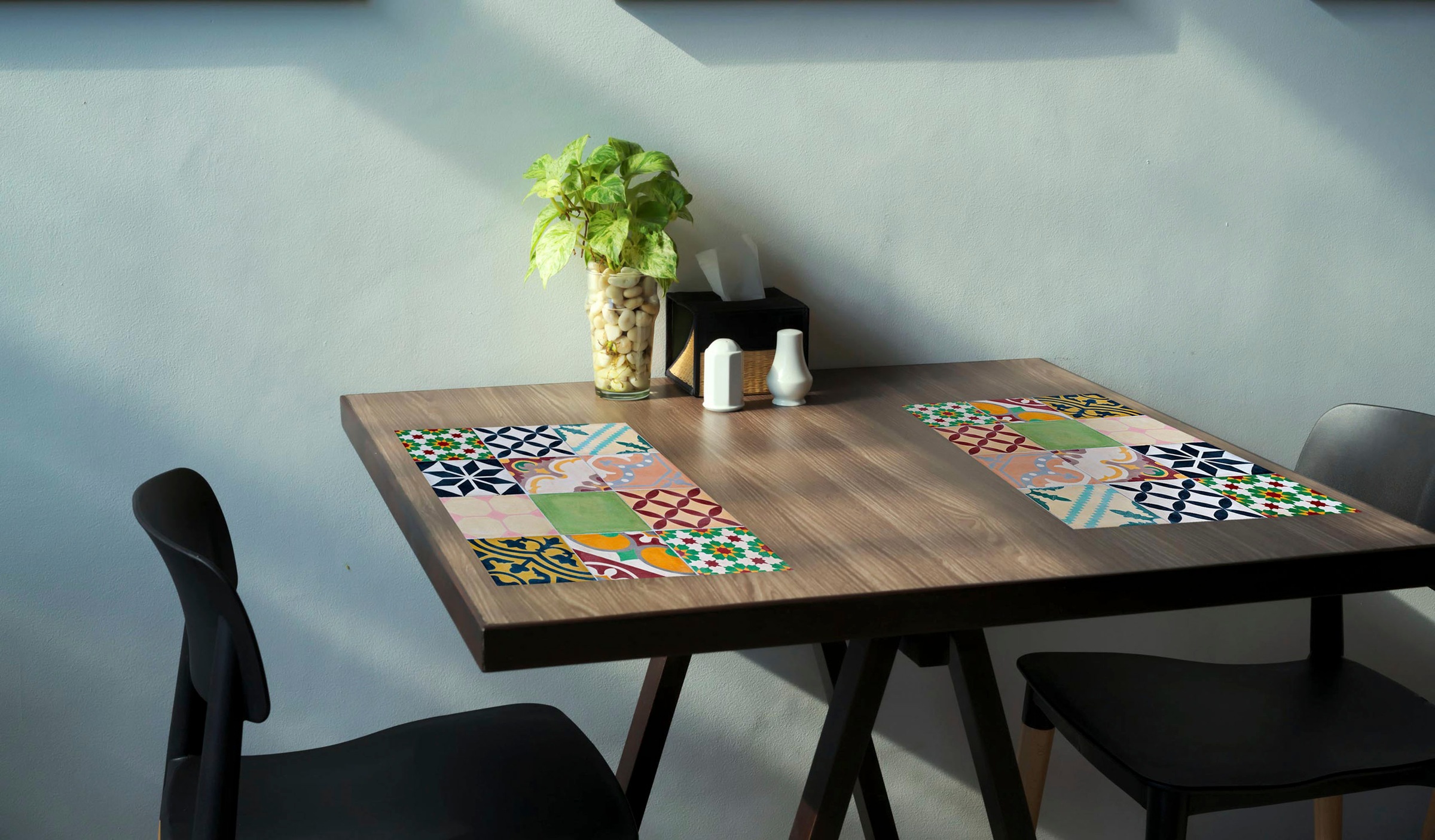 Contento Platzset »Mosaik, grün«, (Set, 4 St.), für innen und außen geeignet,  wasserabweisend | BAUR