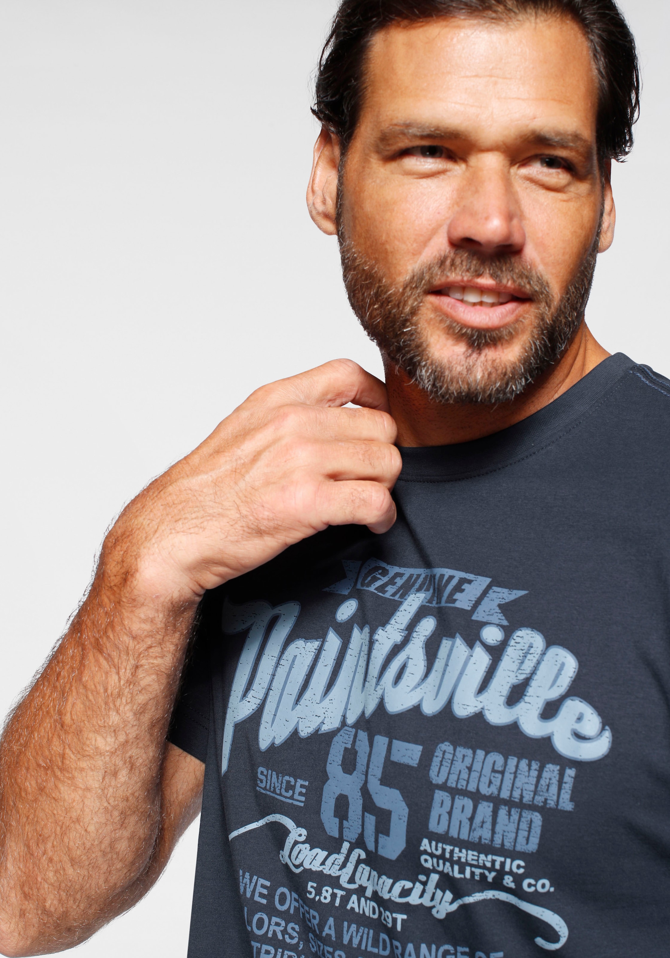 Man's World T-Shirt, Kurzarm, mit stylischem Print, Rundhalsausschnitt, aus Baumwolle
