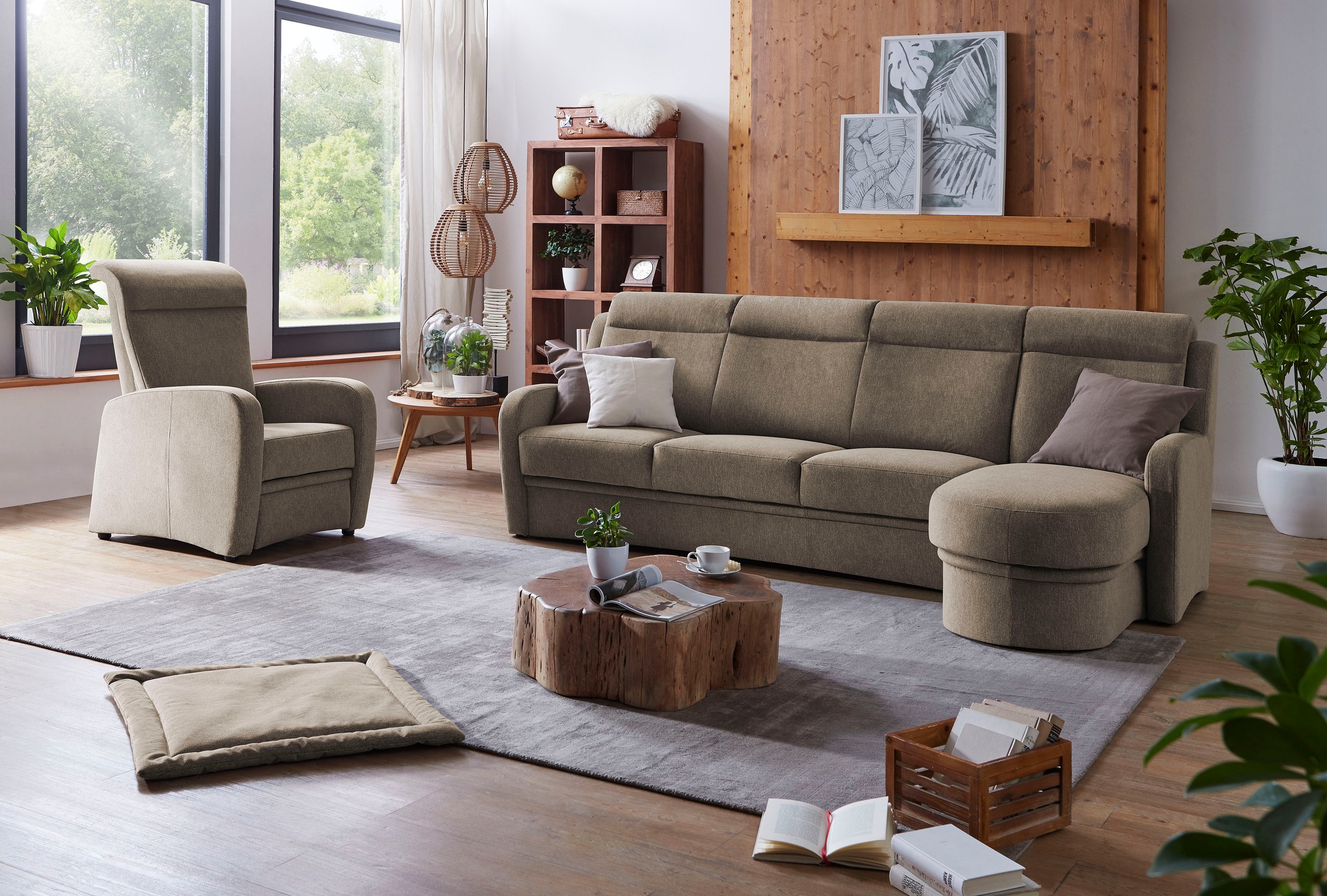 VILLA BECK Ecksofa Varese L-Form, 2 Teile, Kopfteilverstellung, wahlweise m günstig online kaufen