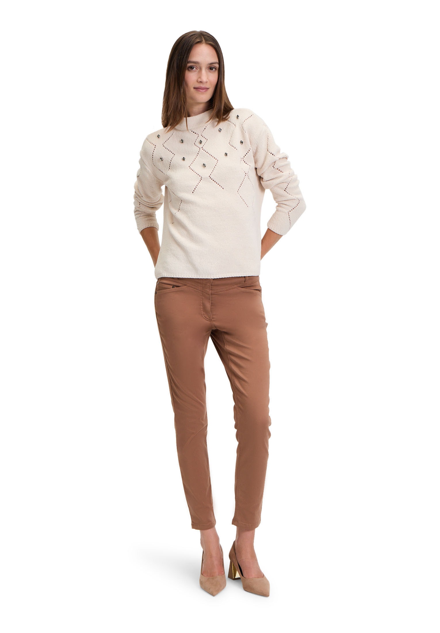 Betty Barclay Strickpullover »Betty Barclay Strickpullover mit Schmucksteinen«, (1 tlg.), Material