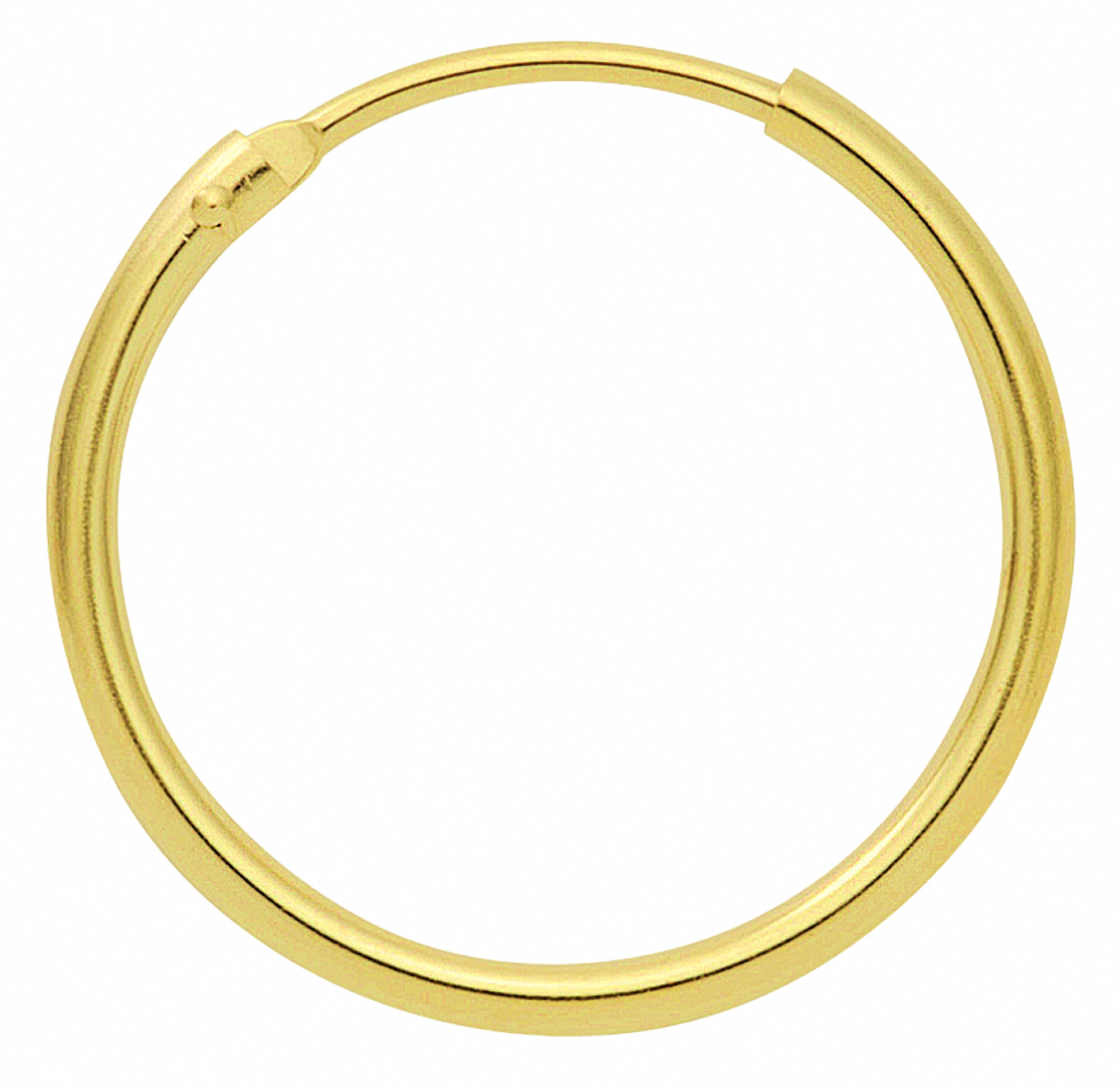 Adelia´s Paar Ohrhänger »1 Paar 585 Gold Ohrringe / Creolen Ø 9 mm«, 585 Gold Goldschmuck für Damen