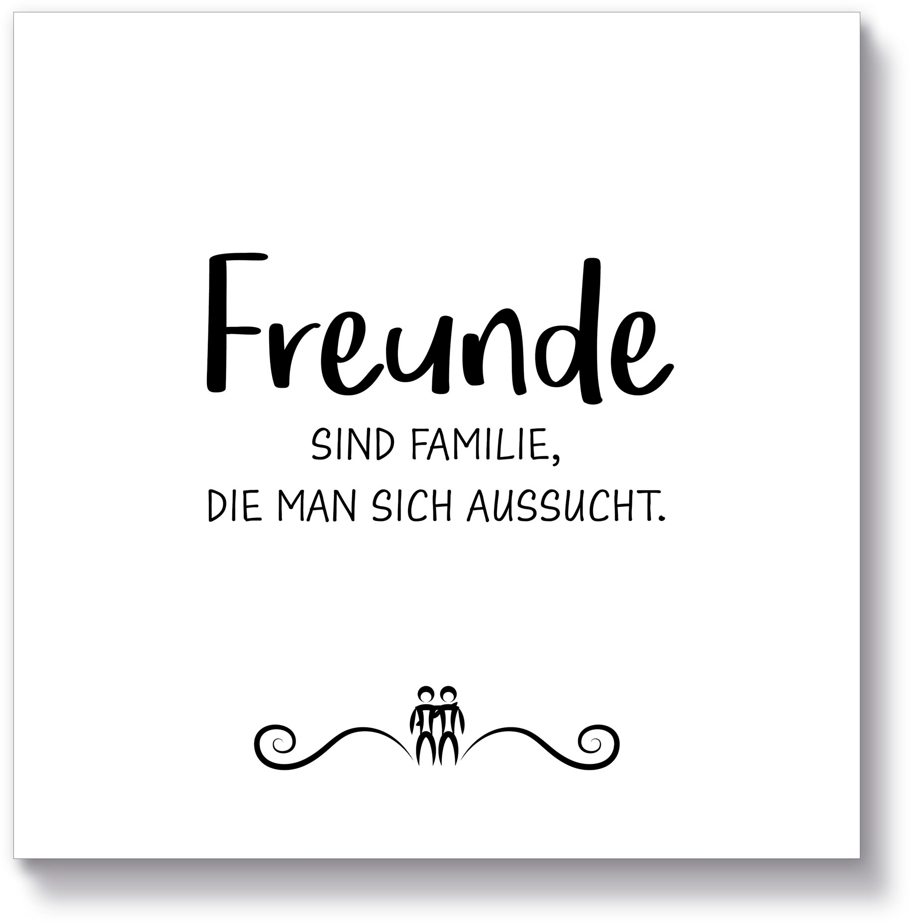 Artland Holzbild "Freunde I", Sprüche & Texte, (1 St.)