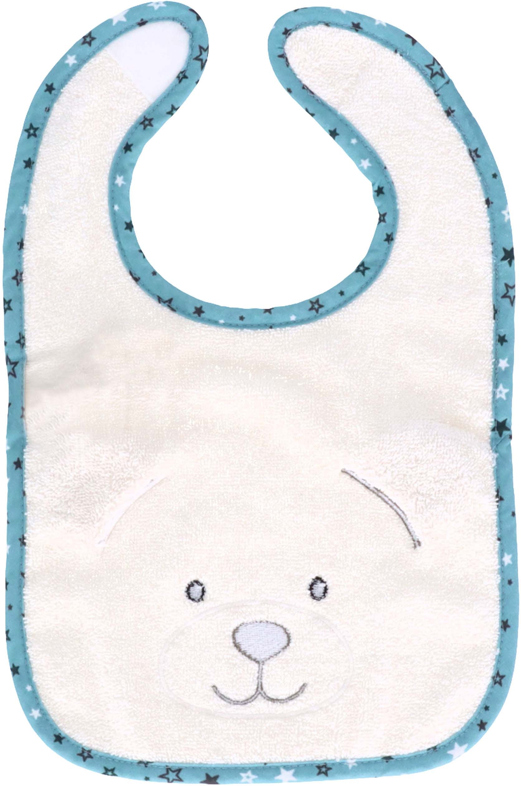 Sterntaler® Lätzchen »Klettlätzchen, Eisbär Elia Gesicht«, GOTS made with organic materials, zertifiziert durch BCS 35119