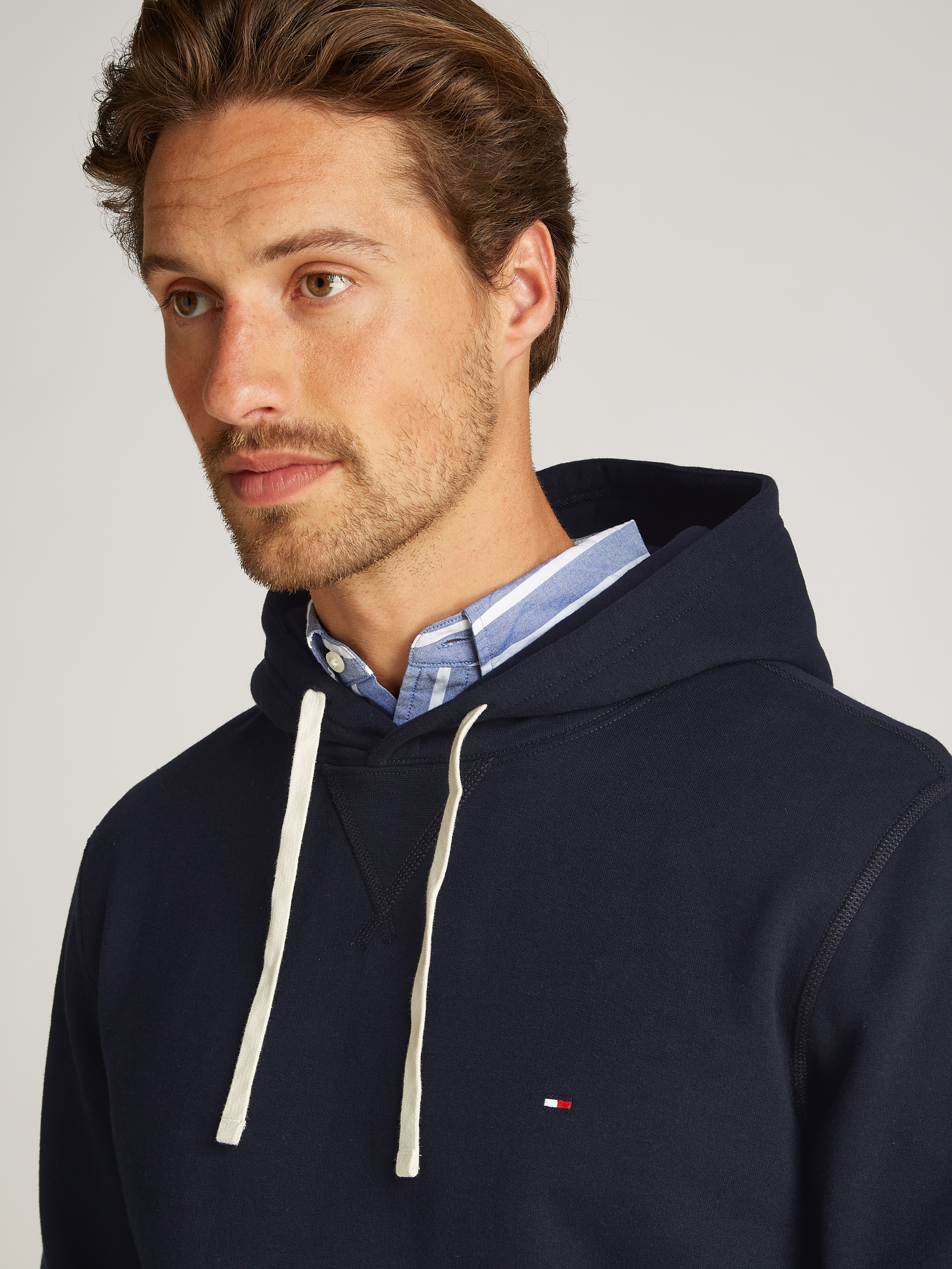 Tommy Hilfiger essential sweat à capuche en molleton homme - Taille M Desert Sky 4