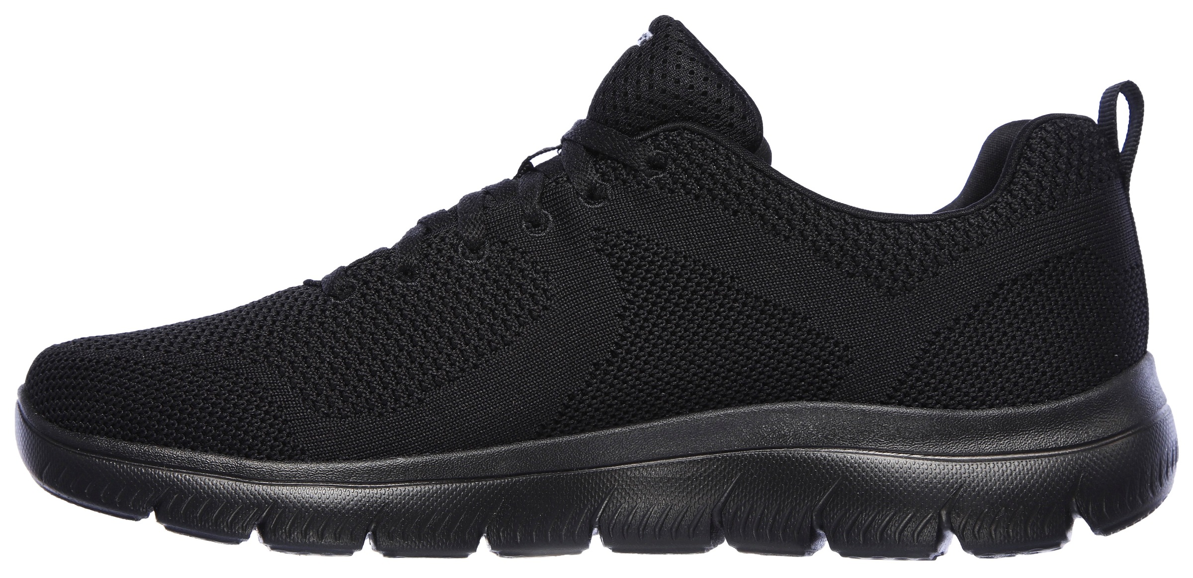 Sneaker SKECHERS "SUMMITS", Herren, Gr. 42, schwarz, Textil, Schuhe Sneaker, mit gepolstertem Schaftrand, Freizeitschuh, Halbschuh, Schnürschuh 3