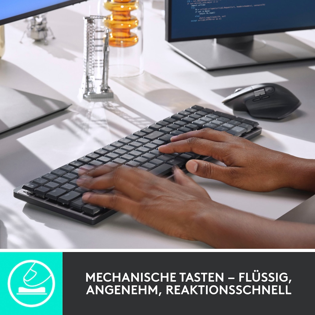 Logitech Tastatur »MX Mechanical TACTILE«, (Ziffernblock-Fn-Tasten-USB-Anschluss)