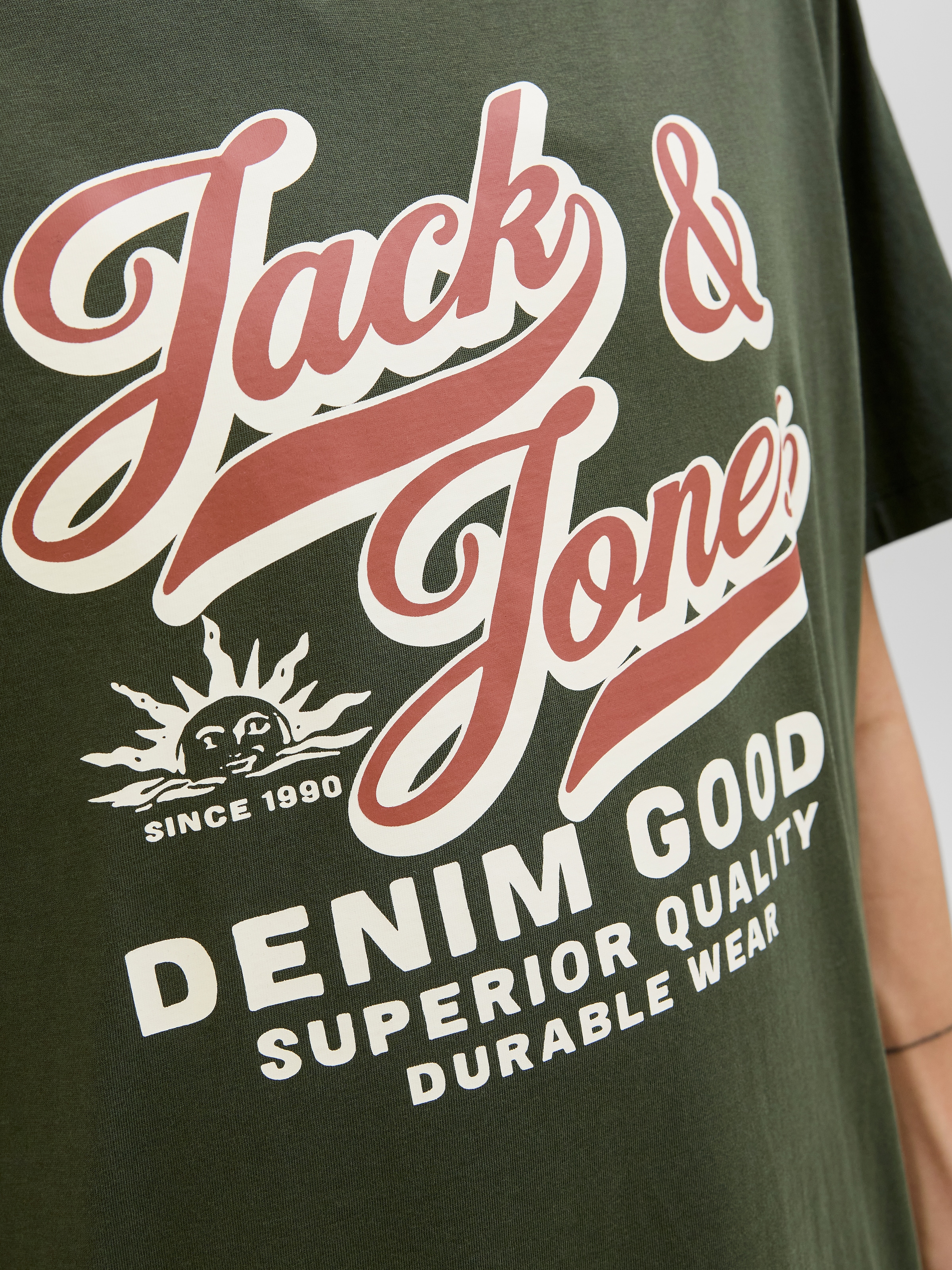 Jack & Jones Rundhalsshirt »JJELOGO TEE SS O-NECK 2 COL AW25 SN«