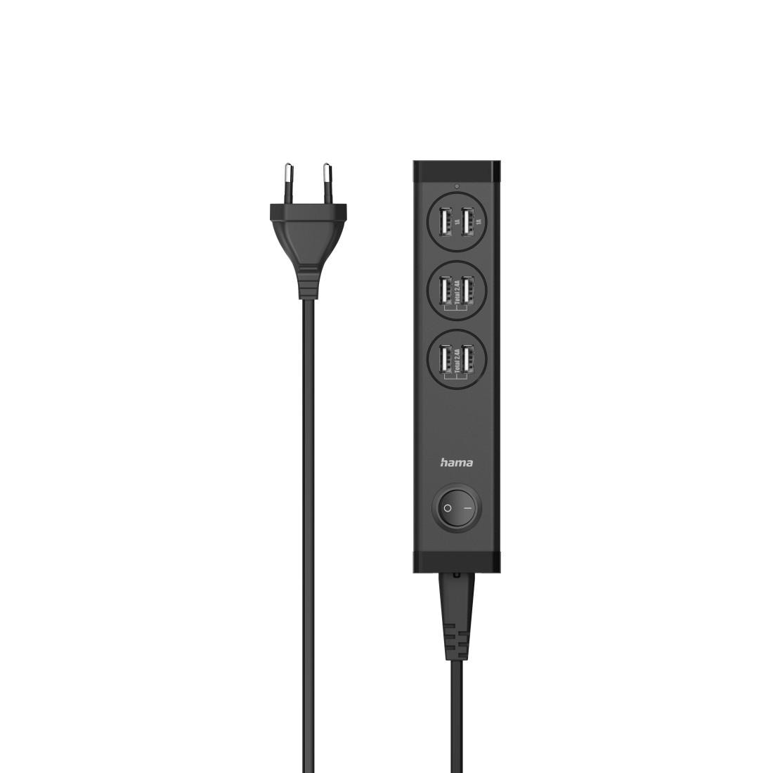 Hama USB-Ladegerät »USB-Mehrfach-Ladegerät 6 Ports USB-A für Tablets und Smartphones 34W«