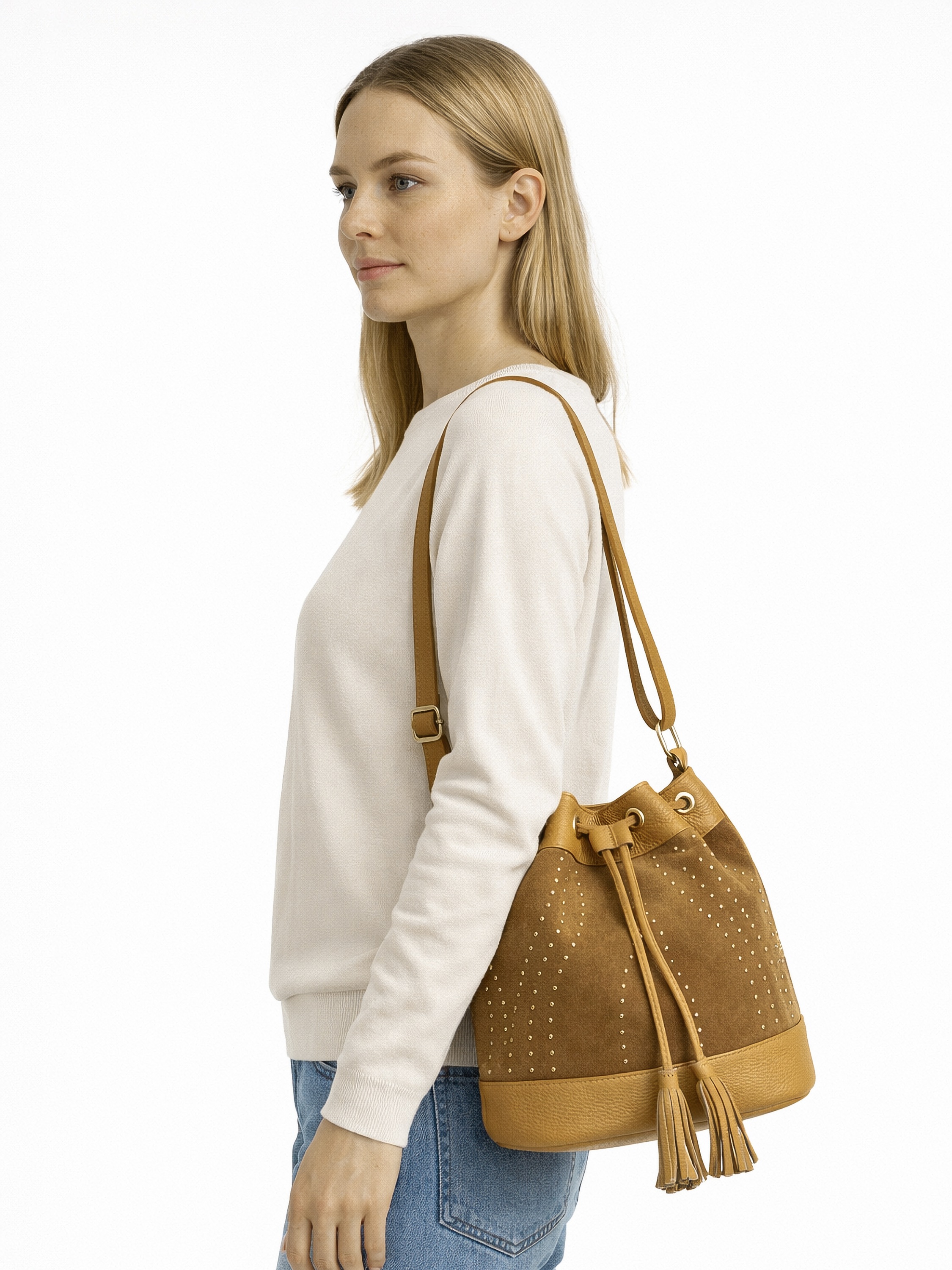 COLLEZIONE ALESSANDRO Schultertasche »Andalusien« aus Rindsleder, Made in Italy