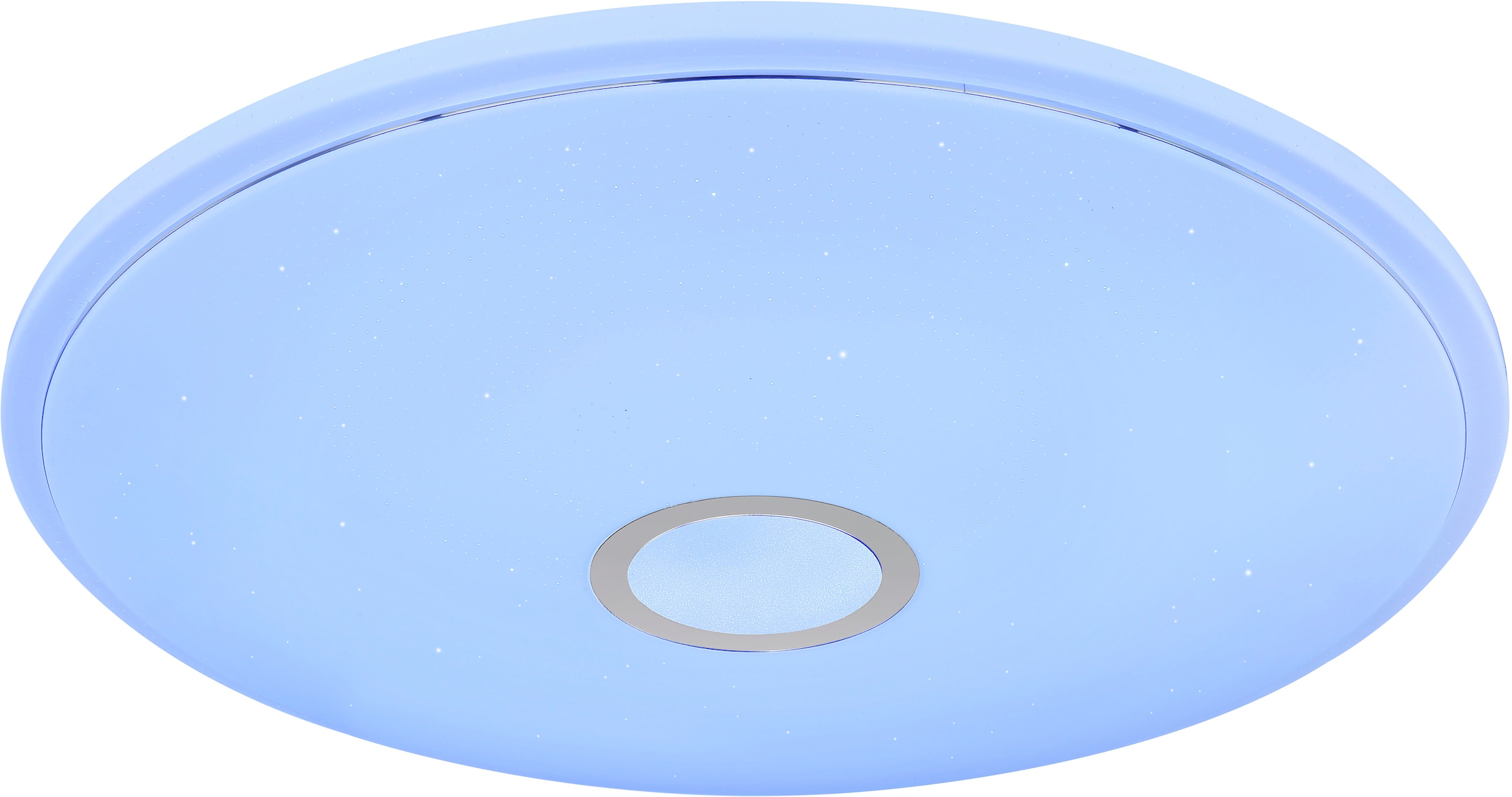GLOBO LIGHTING Deckenleuchte »CONNOR« LED-Modul 1 Stk. Deckenleuchte Weiß/Opal, Chromring, RGB, SmartLight, LED 30W