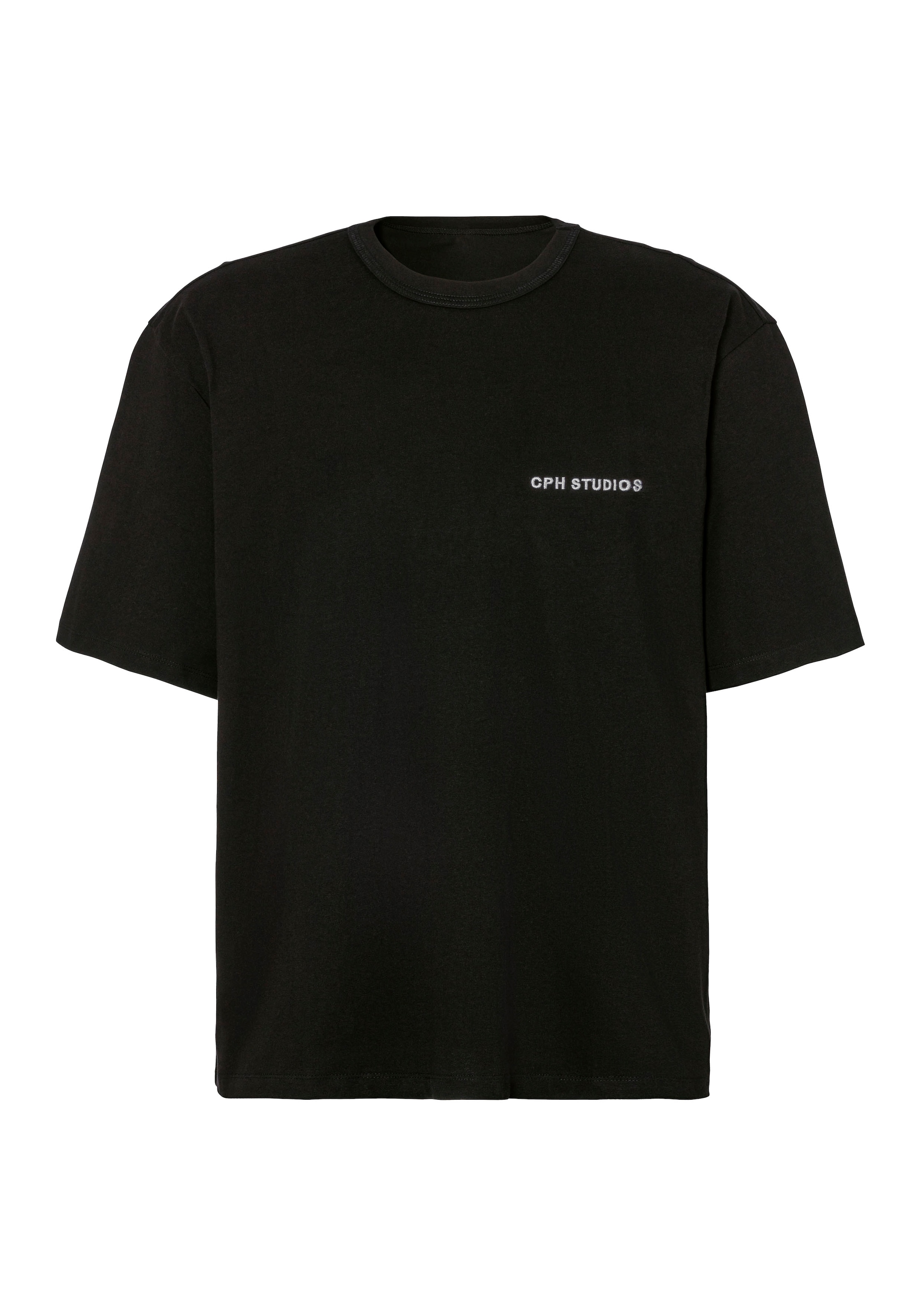 Copenhagen Studios T-Shirt »mit hochwertiger Logostickerei«, Loose-fit, Oversize-Shirt aus heavy Bio-Baumwoll-Qualität