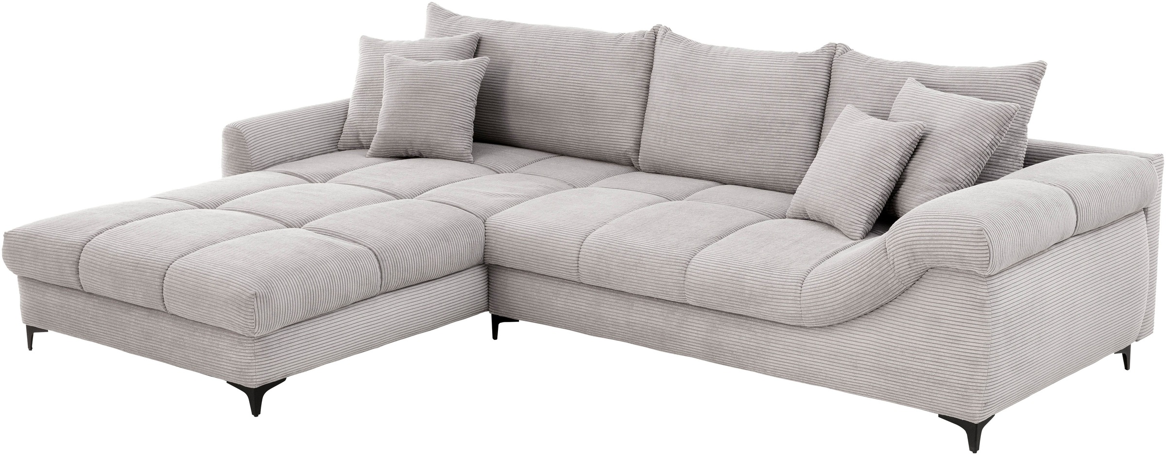 Mr. Couch Ecksofa »Ronaldo, L-Form, wahlweise mit Kaltschaum« mit Kaltschaum, bis 140 kg pro Sitzplatz belastbar