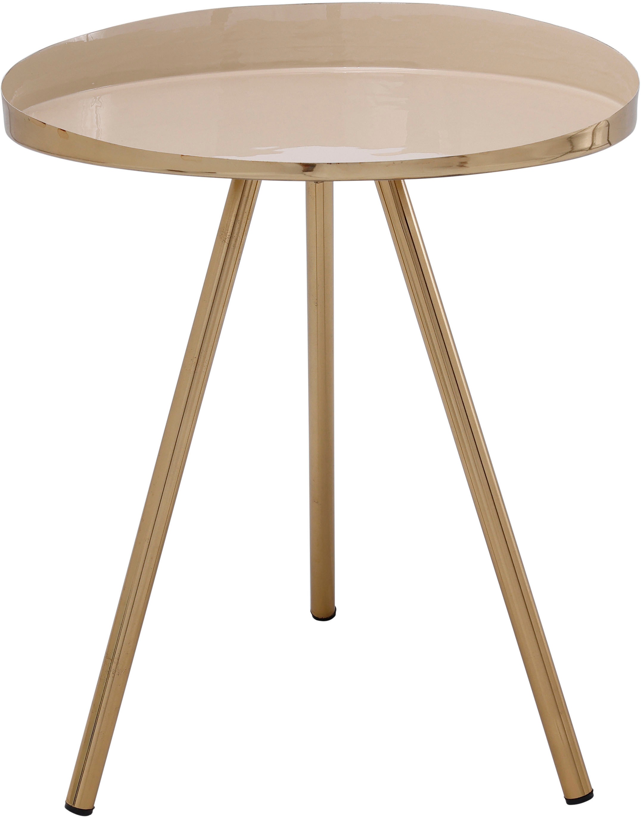 Kayoom Beistelltisch »Morrison, runder Beistelltisch, edler Look«, (1 St.), Dekorativ, glanzvolle Lackierung, stilvolles Design