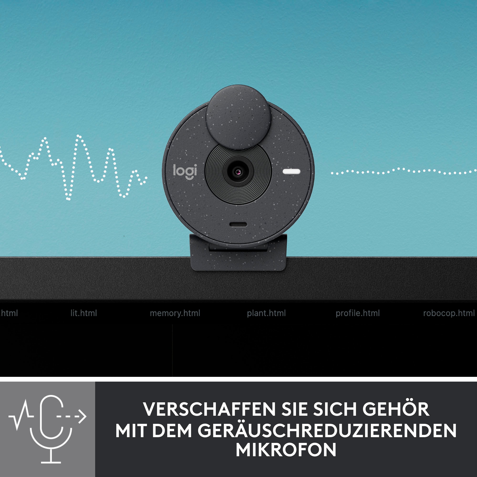 Logitech Webcam »BRIO 300«, Full HD, Mikrofon-Reichweite: Bis zu 1,22 m