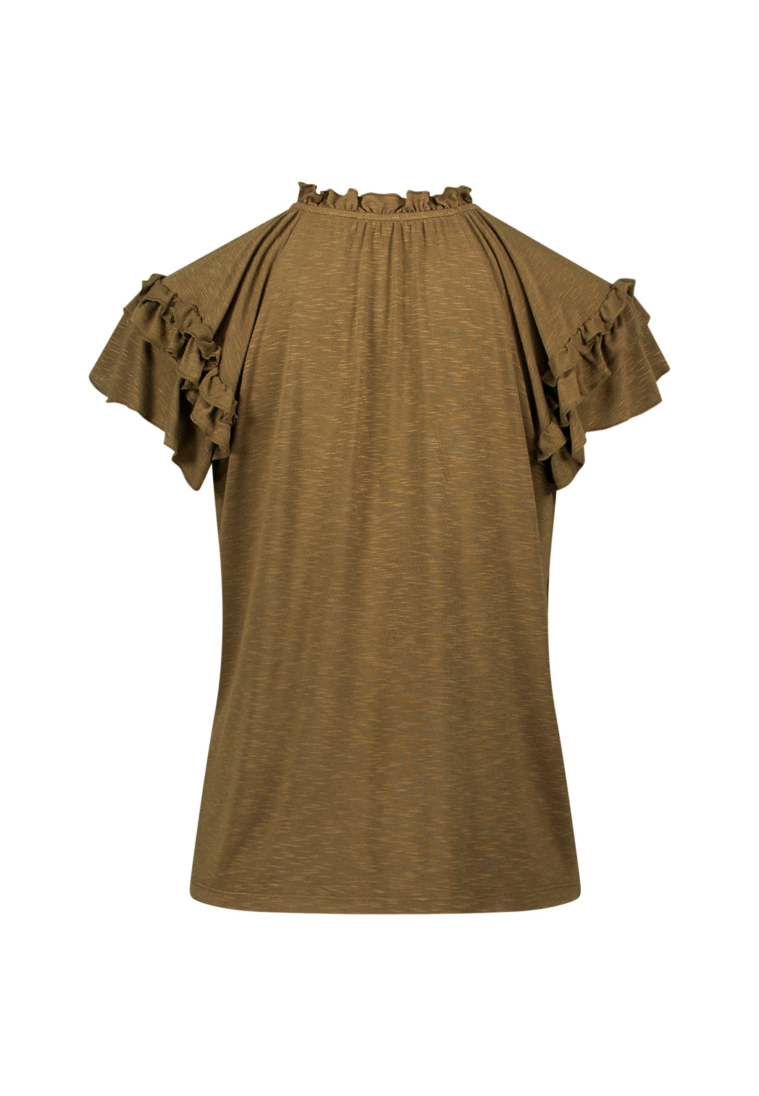 Zero Kurzarmshirt »zero Damen Shirt mit angeschnittenen Ärmeln«, (1 tlg.), Bindedetail