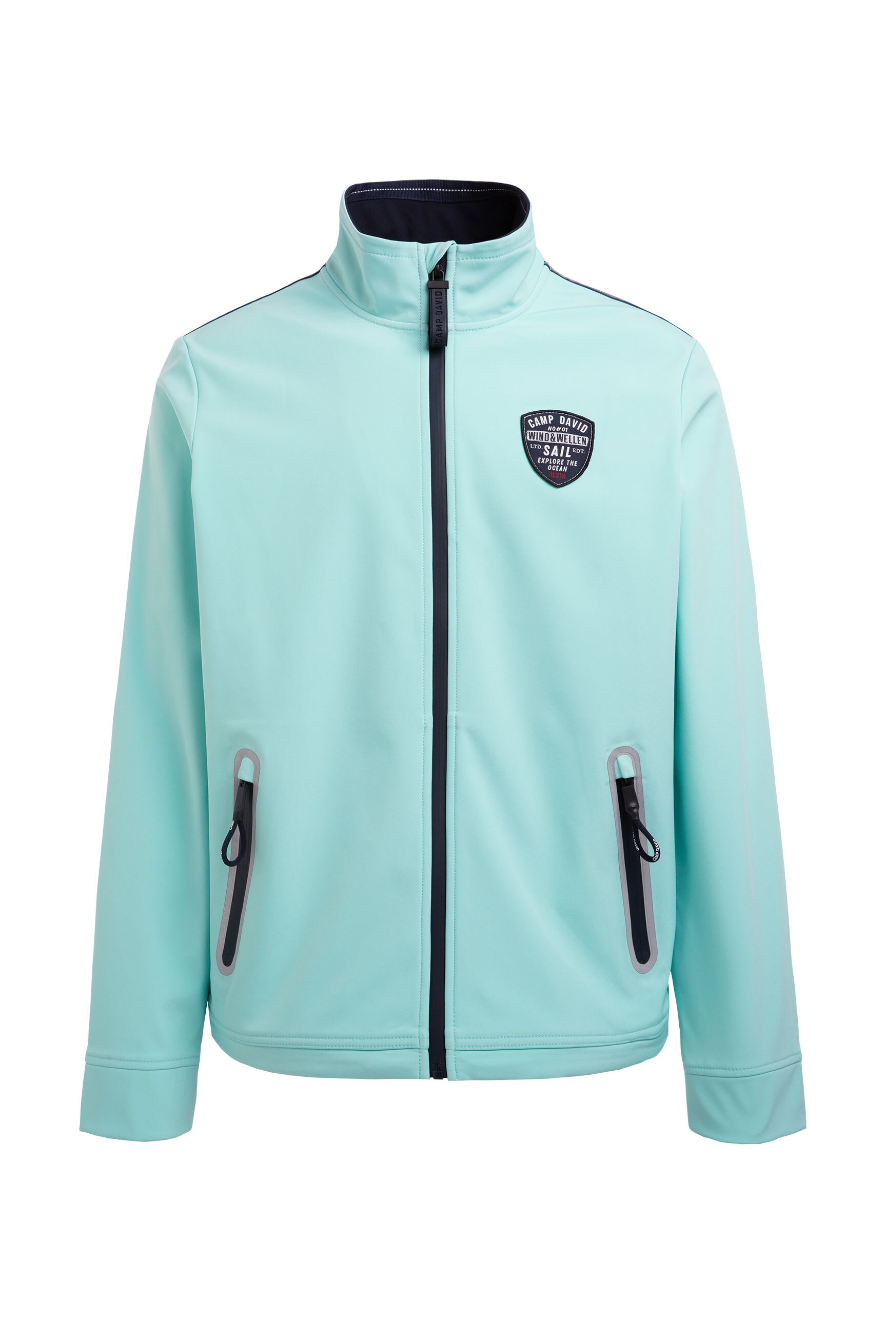 CAMP DAVID Softshelljacke ohne Kapuze mit verstellbarem Gummizug im Saum