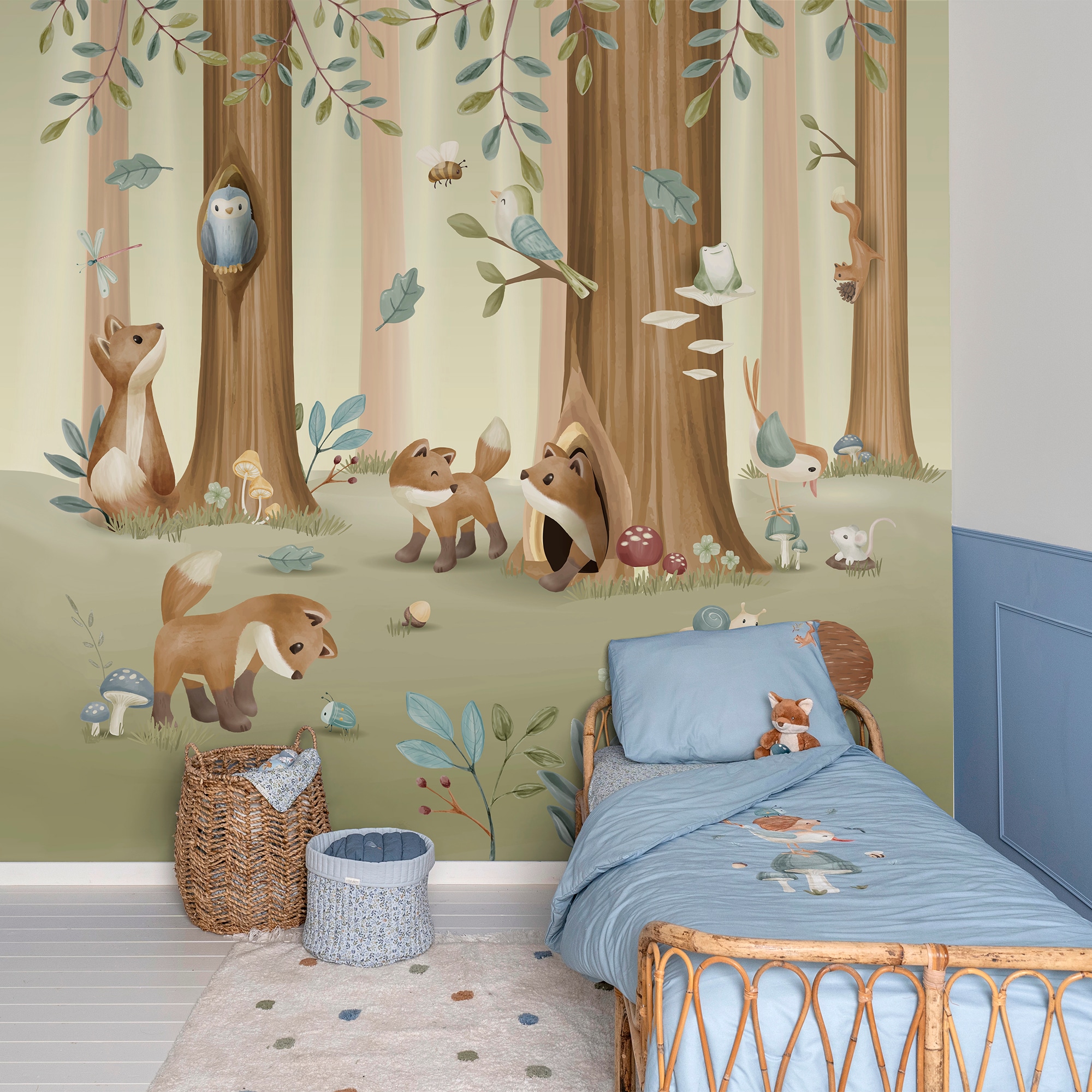 Little Dutch Fototapete "Forest Friends" Neutral Glatt 280x300cm (LxB) Ca. 8, 4m2